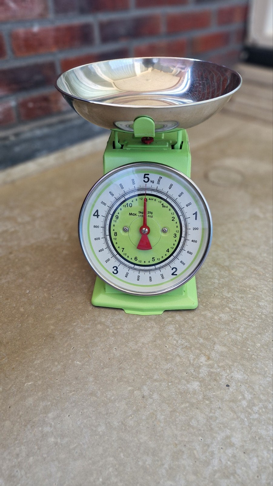Groene Keukenweegschaal Analoog - Max 5kg, Minder dan 10 kg, Keukenweegschaal, Nieuw, Ophalen of Verzenden