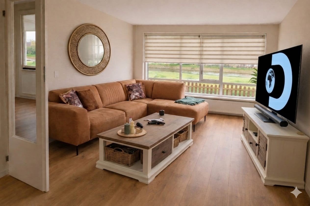 Duo rolgordijnen Dean, Huis en Inrichting, Stoffering | Gordijnen en Lamellen, Ophalen, Nieuw, Lichtdoorlatend, Crème