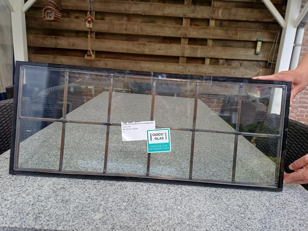 4x glas in lood in isolatieglas HR+ 799x325 mm, Doe-het-zelf en Verbouw, Glas en Ramen, Gevelraam of Ruit, Minder dan 80 cm, Minder dan 80 cm