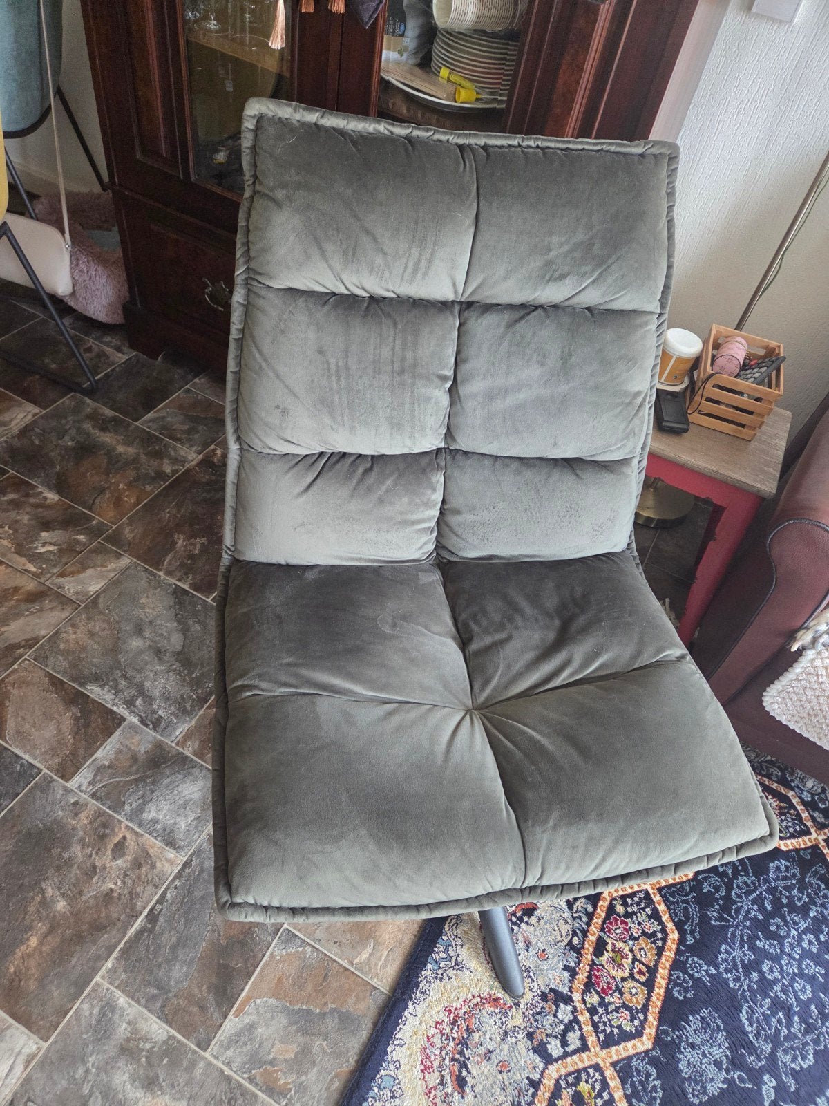 fauteuil Lucas draai stoel velvet, Ophalen, Zo goed als nieuw, Eén
