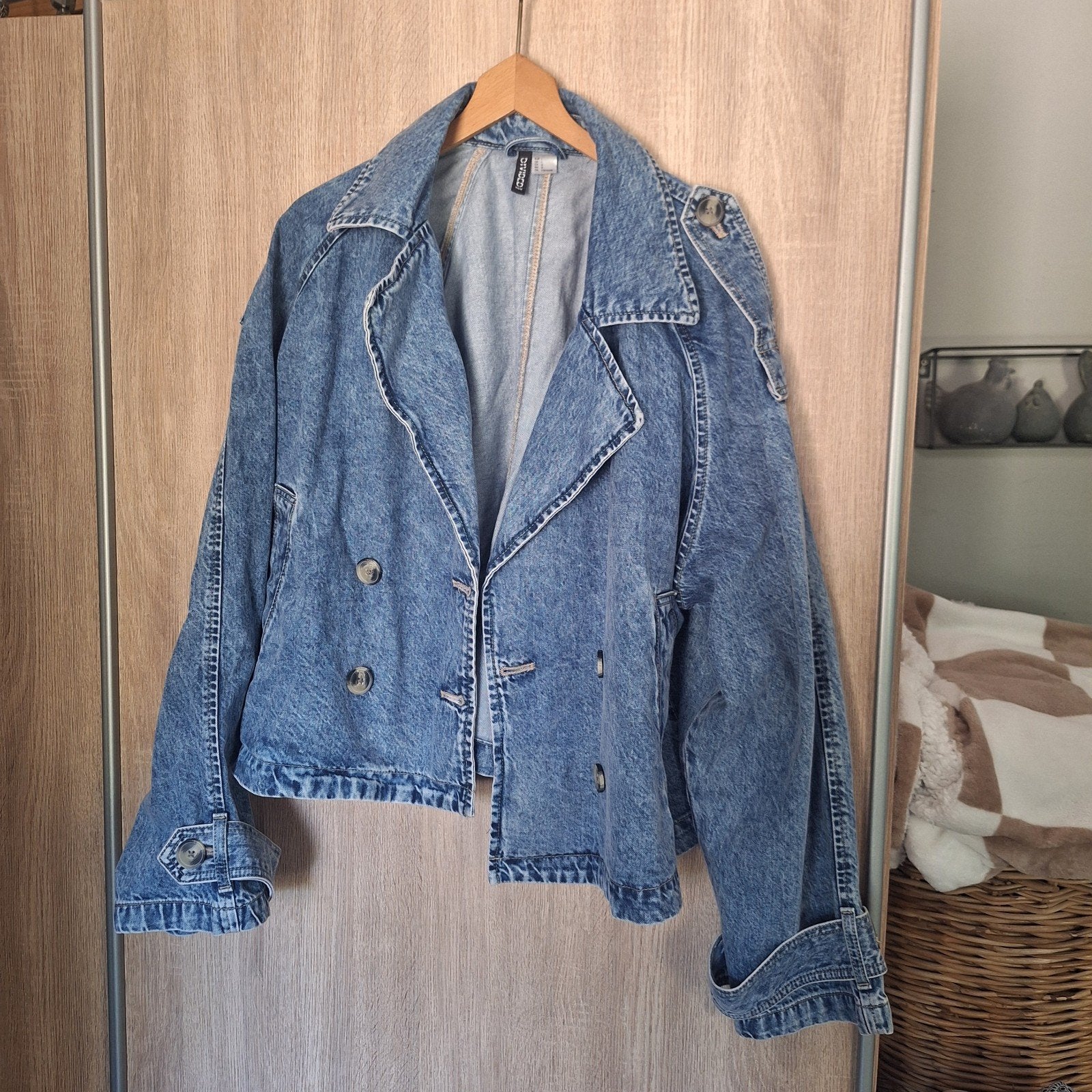 Divided H&M spijkerjas maat L, Blauw, Divided H&M, Maat 42/44 (L), Ophalen of Verzenden
