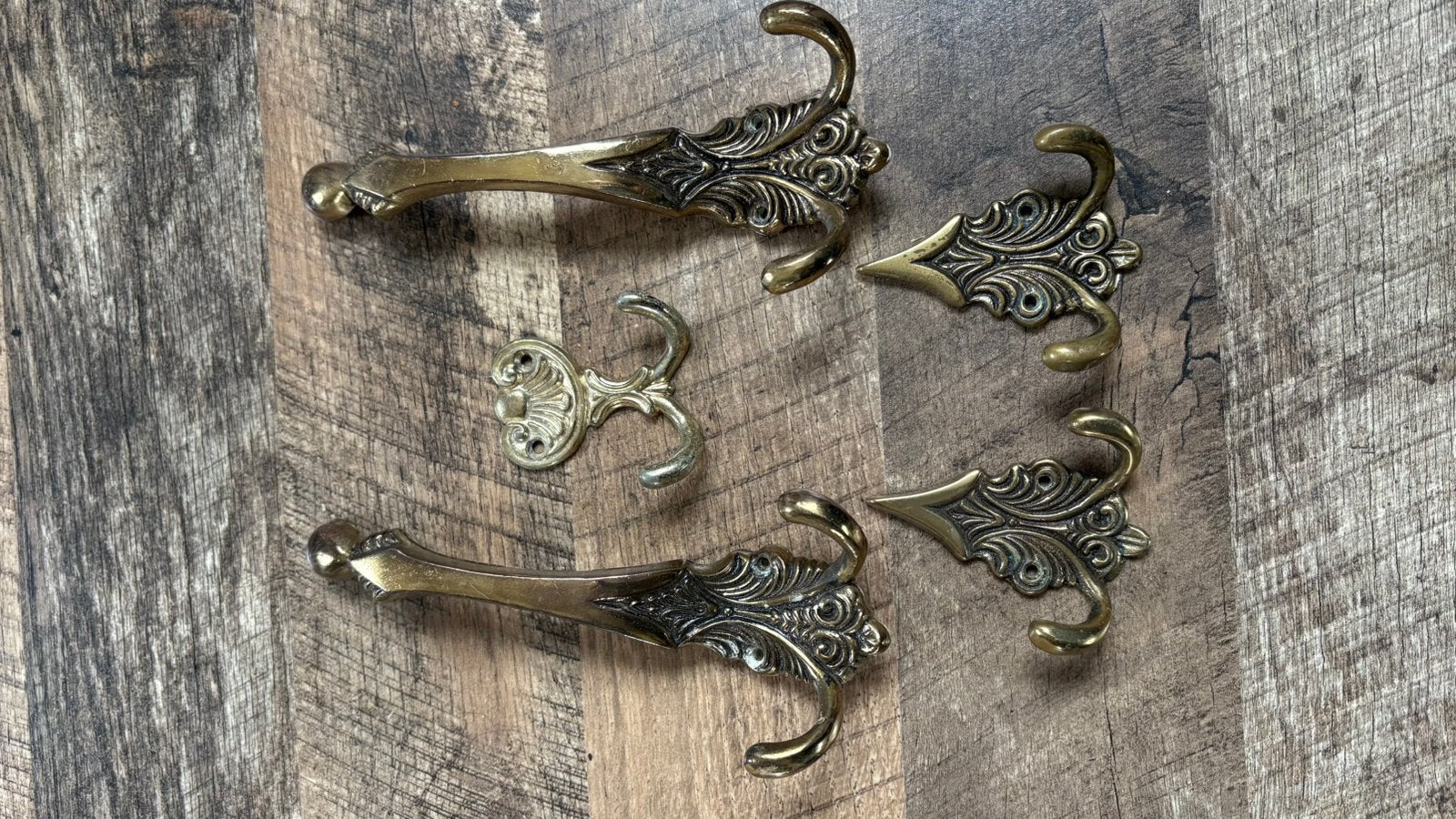 Messing wandhakenset, Ophalen of Verzenden