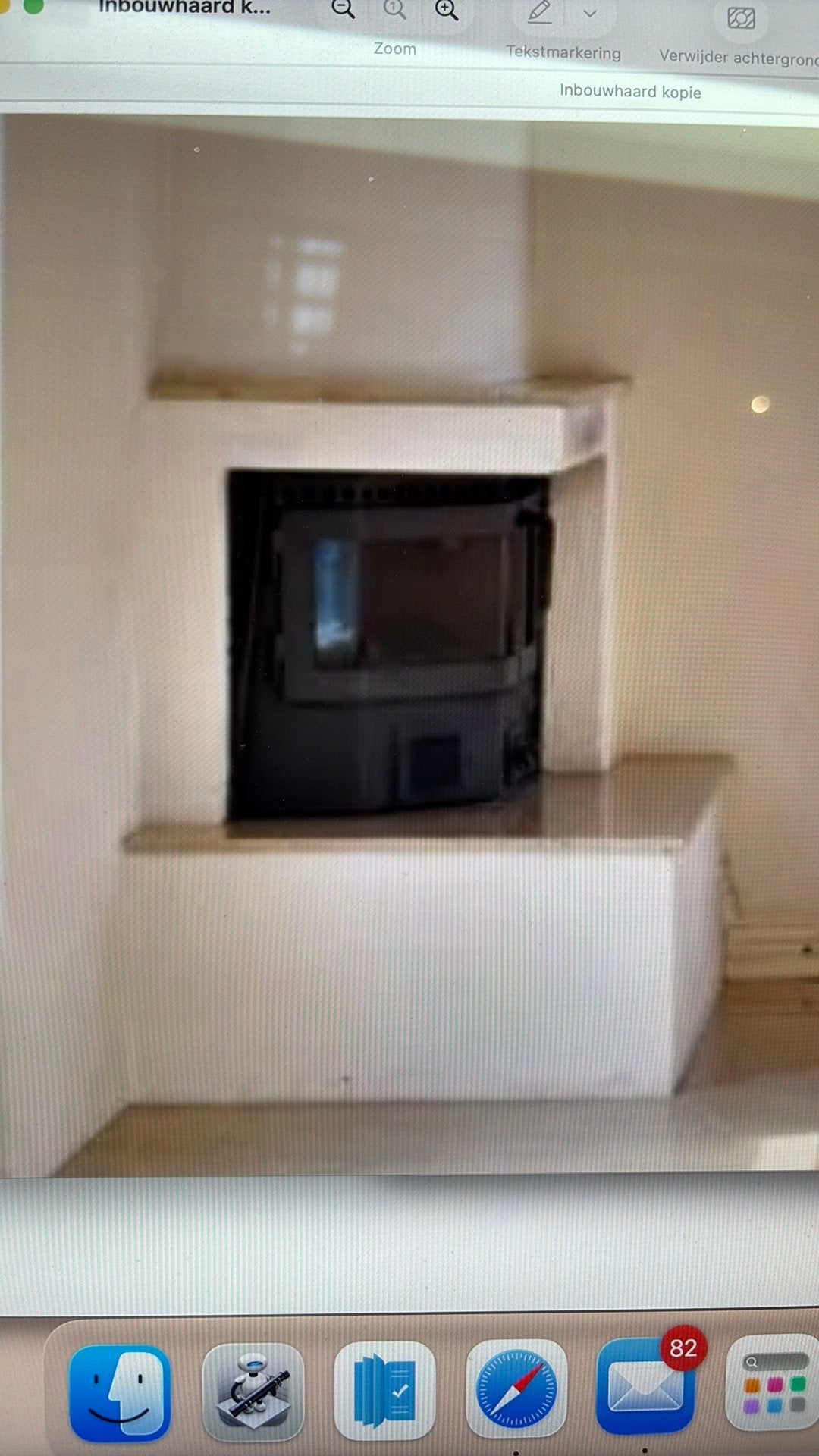 Inbouw haard, Huis en Inrichting, Haarden, Ophalen, Zo goed als nieuw, Inbouwhaard, Houthaard