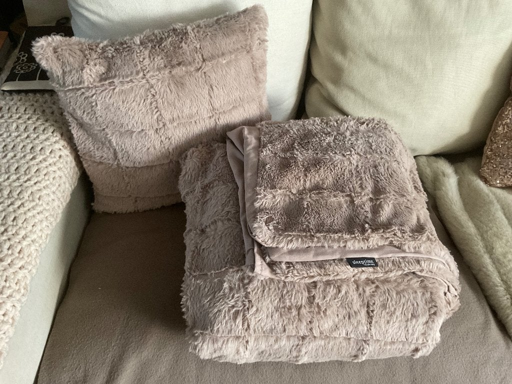 Twee persoons dekbedovertrek, Ophalen, Lits-jumeaux, Beige, Dekbedovertrek