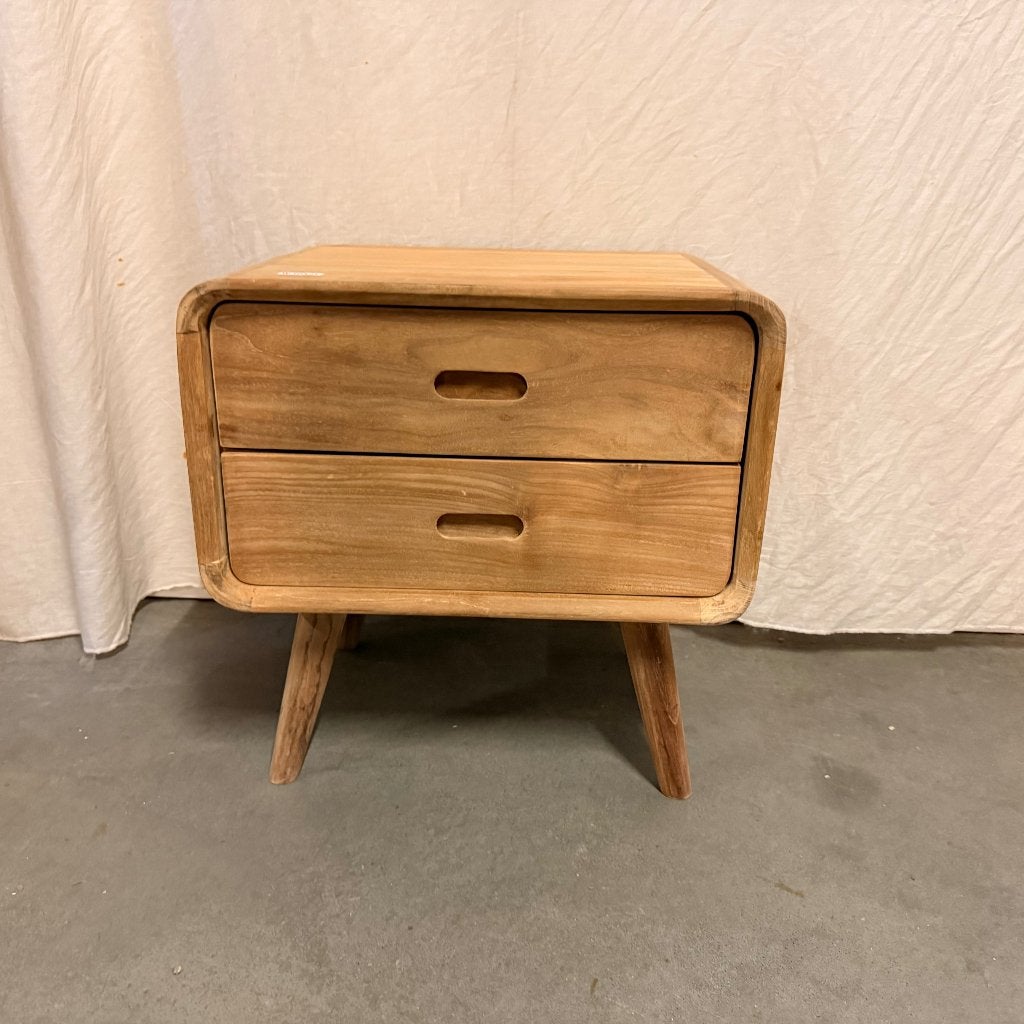 Nachtkastje - massief teak - 50 cm hoog - TTM Wonen, TTM Wonen, Meubels – (Perzische) Tapijten en Woonaccessoires, Taag 63, 2491 CS, Den Haag (Forepark)