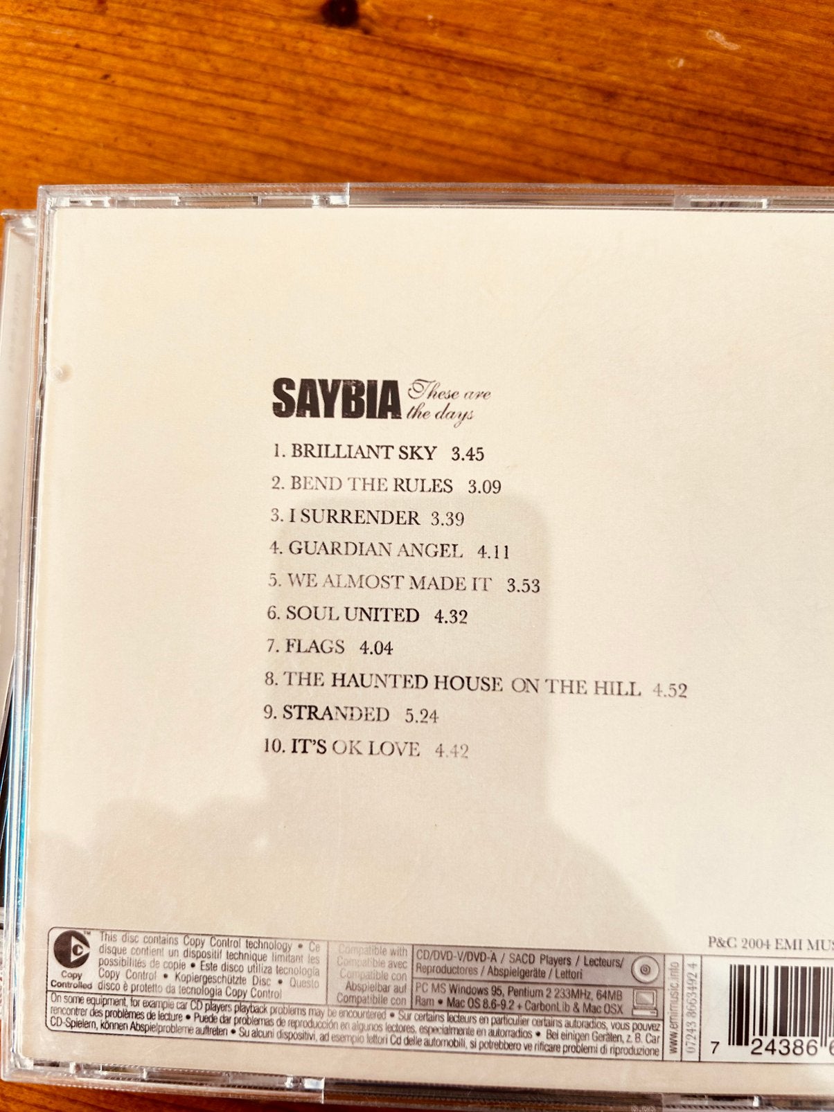 Saybia - the are the days., Cd's en Dvd's, Ophalen of Verzenden, Gebruikt, Poprock, Album