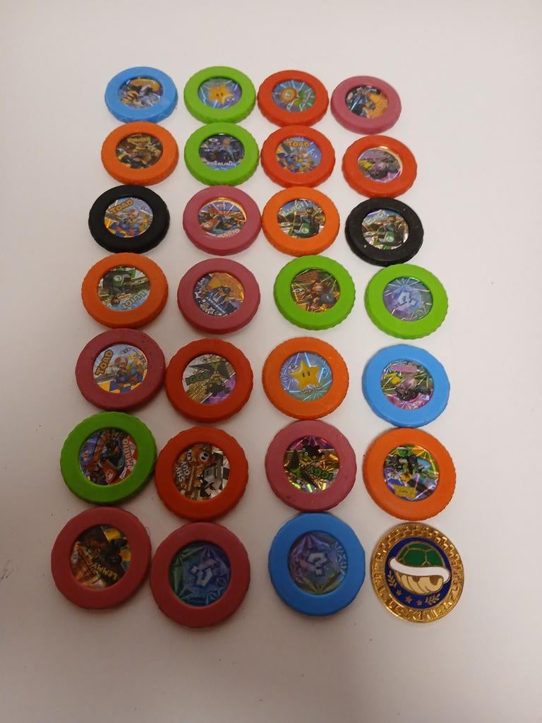 Mario kart munten 28 stuks, Ophalen of Verzenden, Zo goed als nieuw