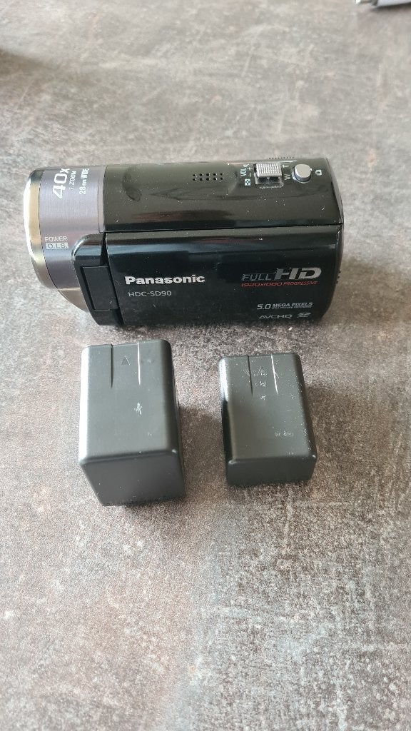 Panasonic HDC-SD90 filmcamera + extra batterij, Full HD, Panasonic, 20x of meer, Ophalen of Verzenden