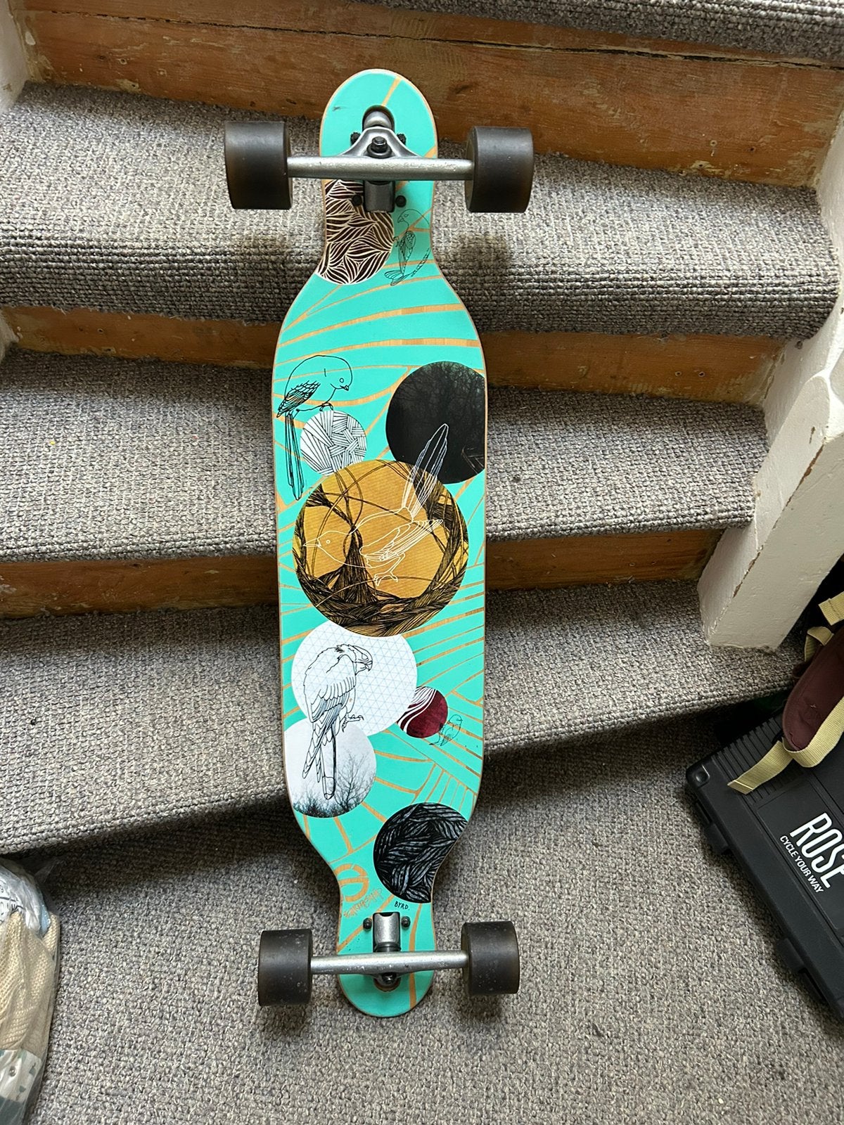Bamboo longboard, Ophalen, Zo goed als nieuw, Longboard