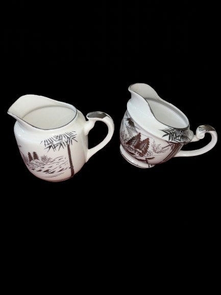 Vintage Japans Hayasi Kutani Set x2, Verzenden