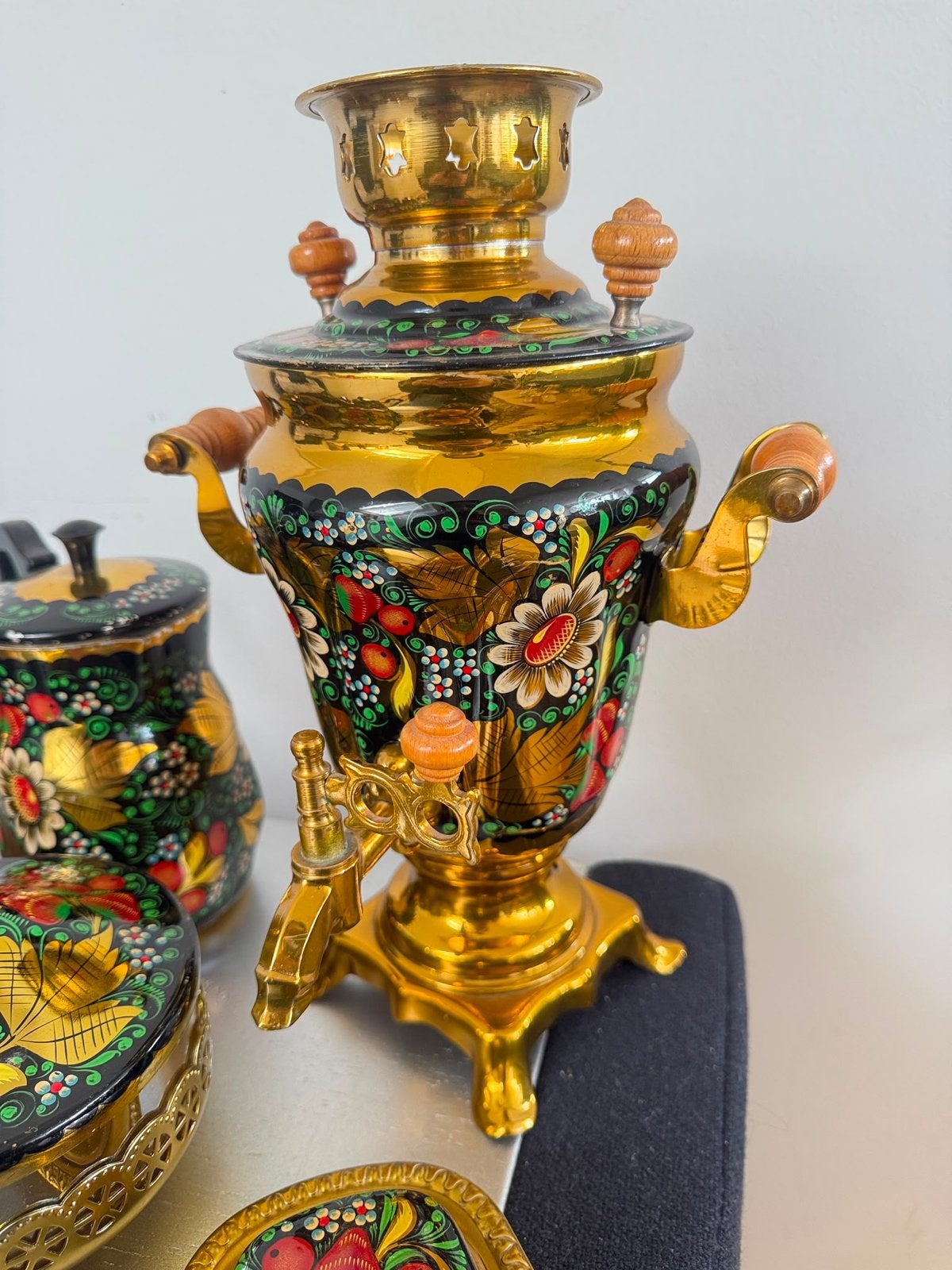 Russische theeset met Samovar, circa 1970, Ophalen of Verzenden