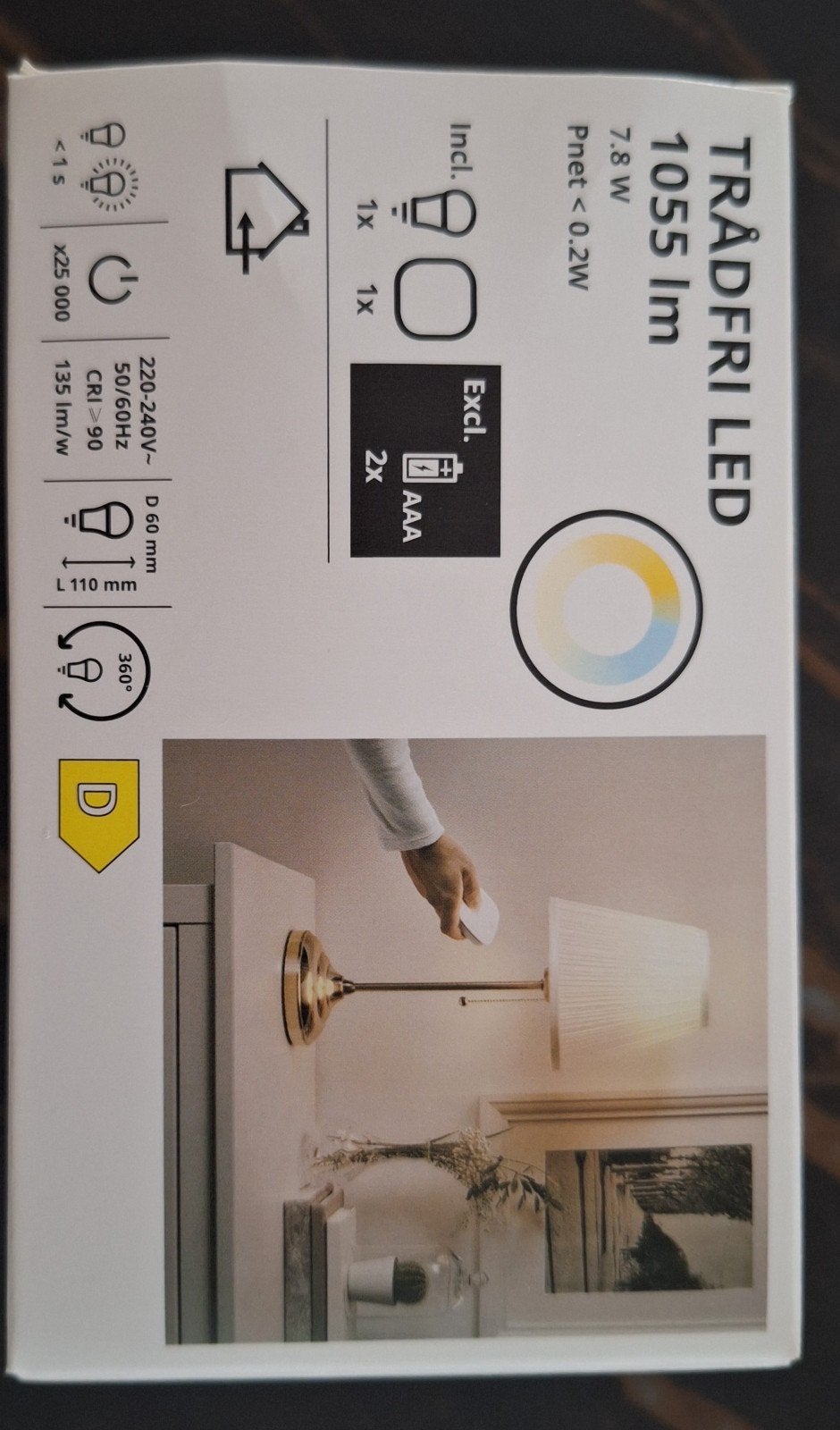 IKEA TRÅDFRI LED E27 Smart Lamp met Afstandsbediening, Huis en Inrichting, Ophalen, Led-lamp, Bedienbaar via app, Instelbaar wit