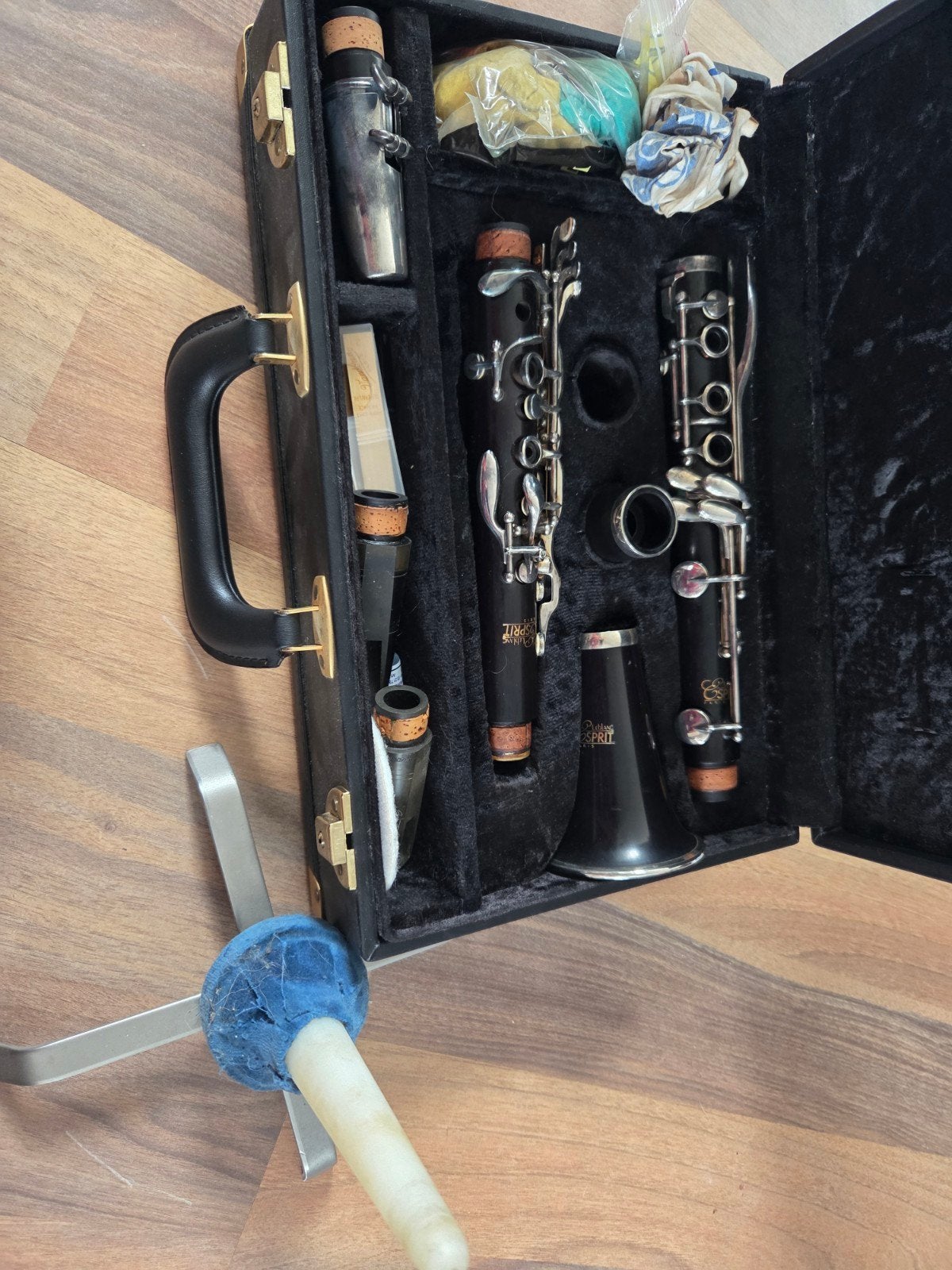Leblanc Bes Klarinet (nr. 71867) met accessoires, Ophalen of Verzenden, Gebruikt, Hout