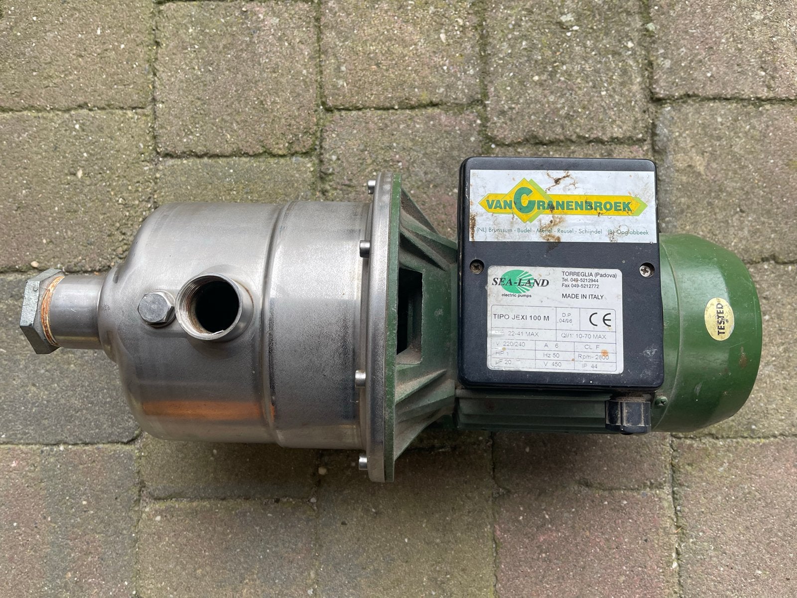 Sealand JEXI 100M centrifugaal pomp, Ophalen of Verzenden, Gebruikt, Elektrisch, Overige typen