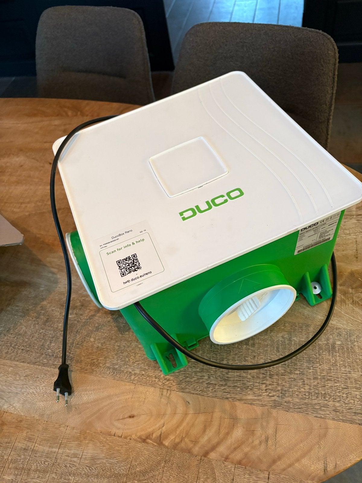 Duco Reno - als nieuw mechanische ventilatie / vochtsensor, Ophalen of Verzenden, Zo goed als nieuw