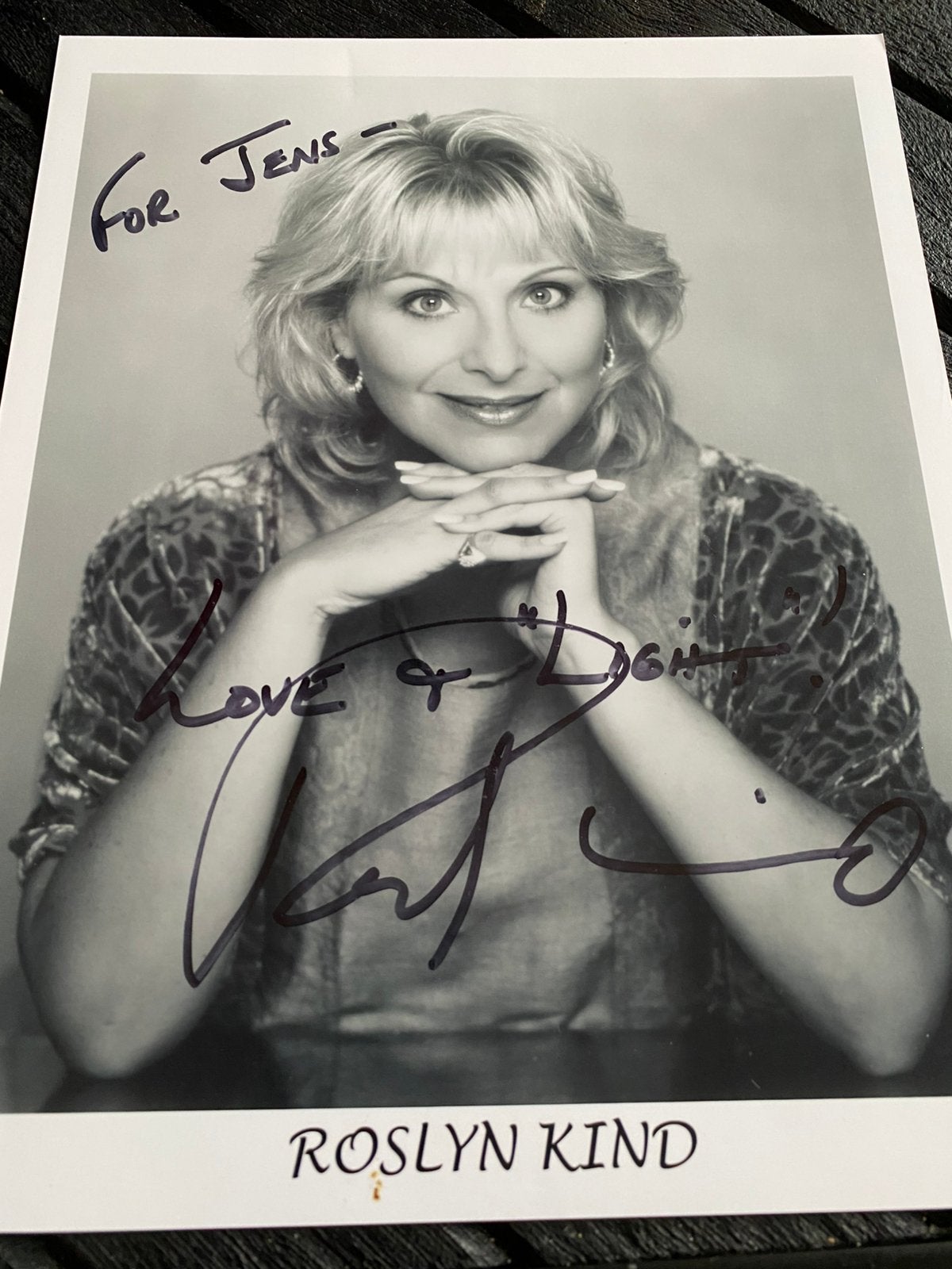 Filmster handtekening roslyn king, Verzamelen, Ophalen of Verzenden, Zo goed als nieuw, Foto of Kaart