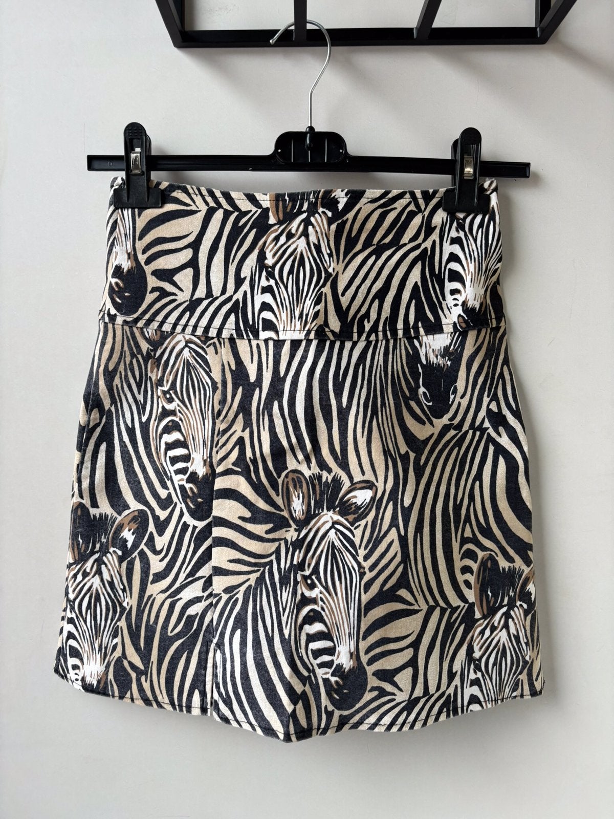 Rok met zebras Ca me Plait maat S, Kleding | Dames, Rokken, Beige, Ophalen of Verzenden, Zo goed als nieuw, Maat 36 (S)