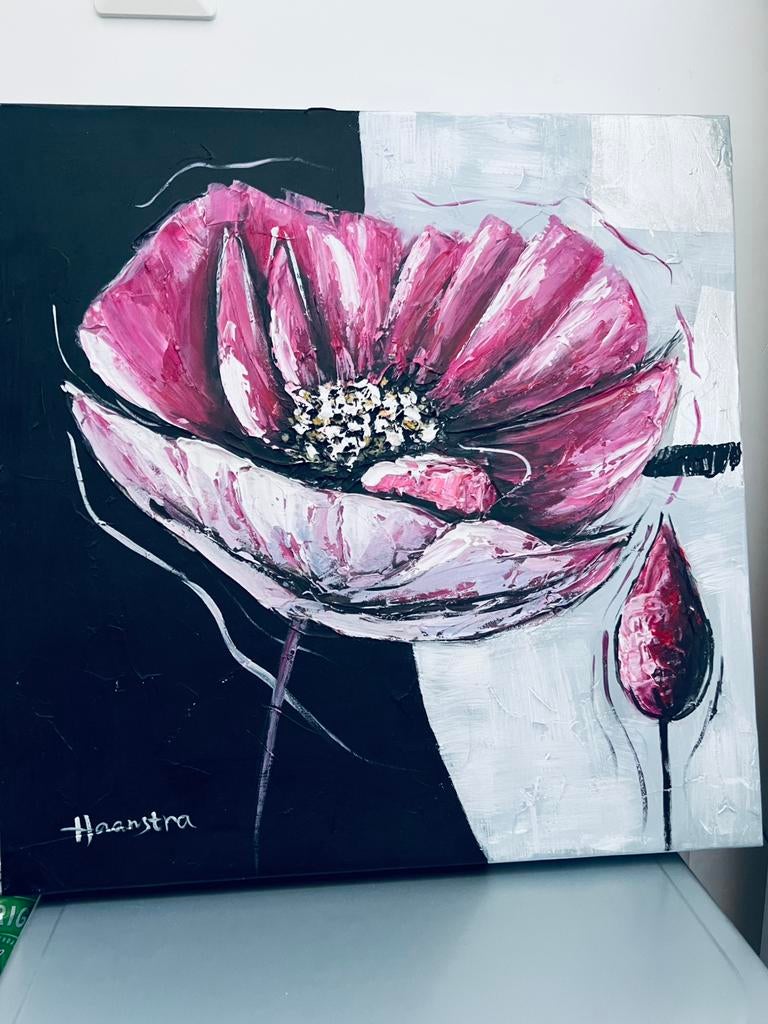 Schilderij met reliëf, Ophalen of Verzenden