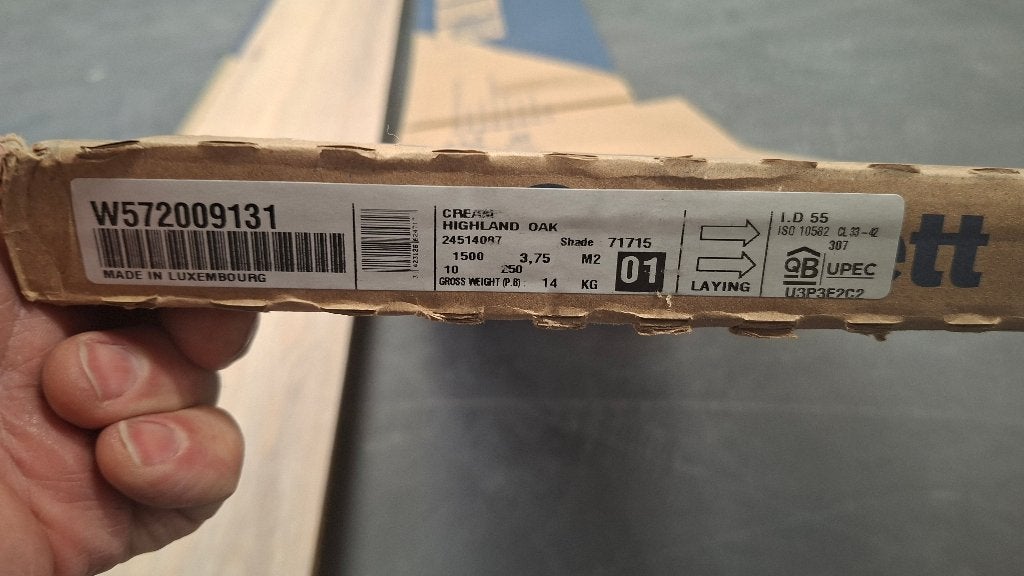 Tarkett Cream Highland Oak pvc vloer VINYL laminaat 7,5 m2, Huis en Inrichting, Stoffering | Vloerbedekking, Ophalen, ., ., Nieuw