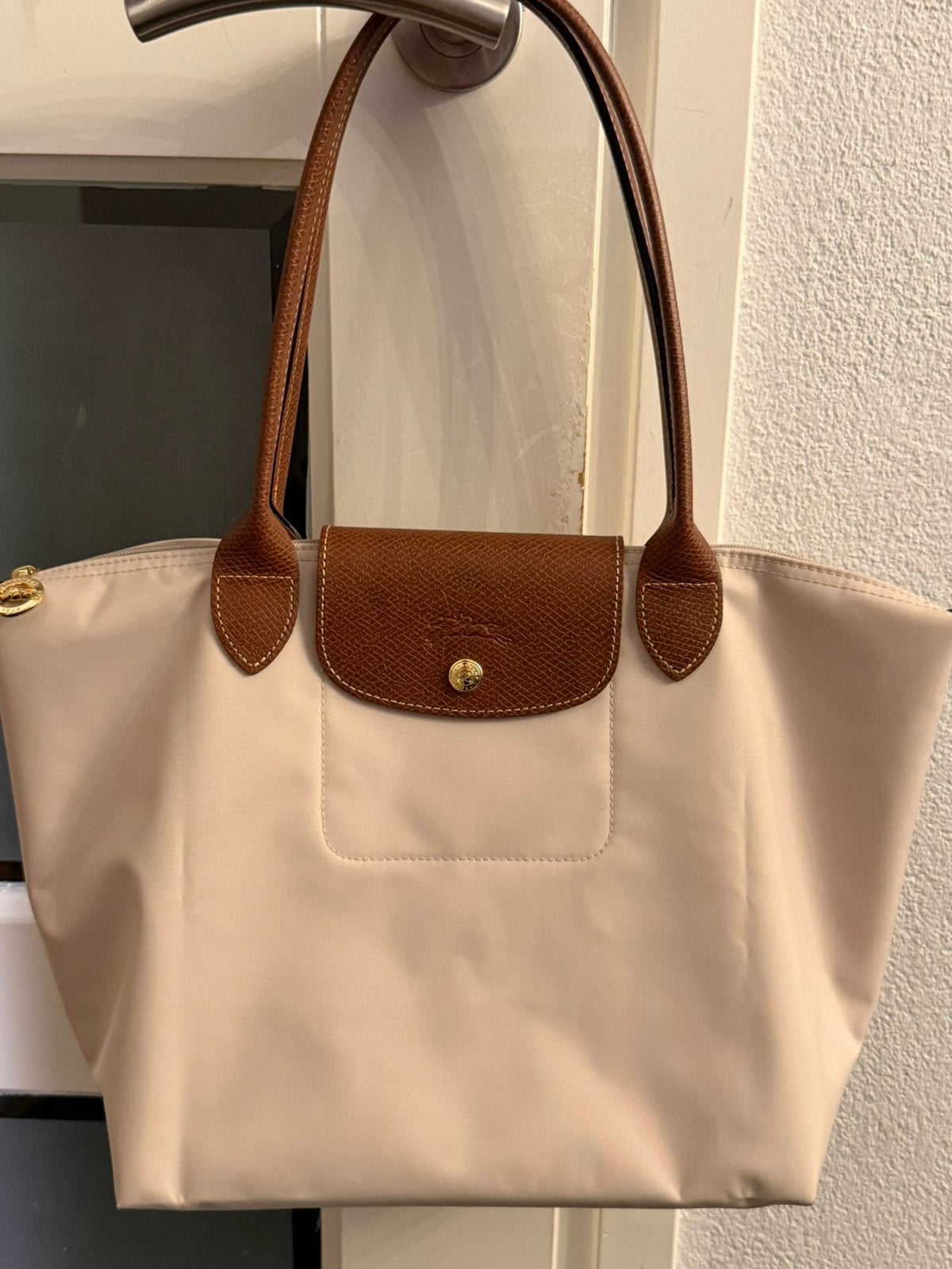 Longchamp, Ophalen, Zo goed als nieuw, Beige, Schoudertasje