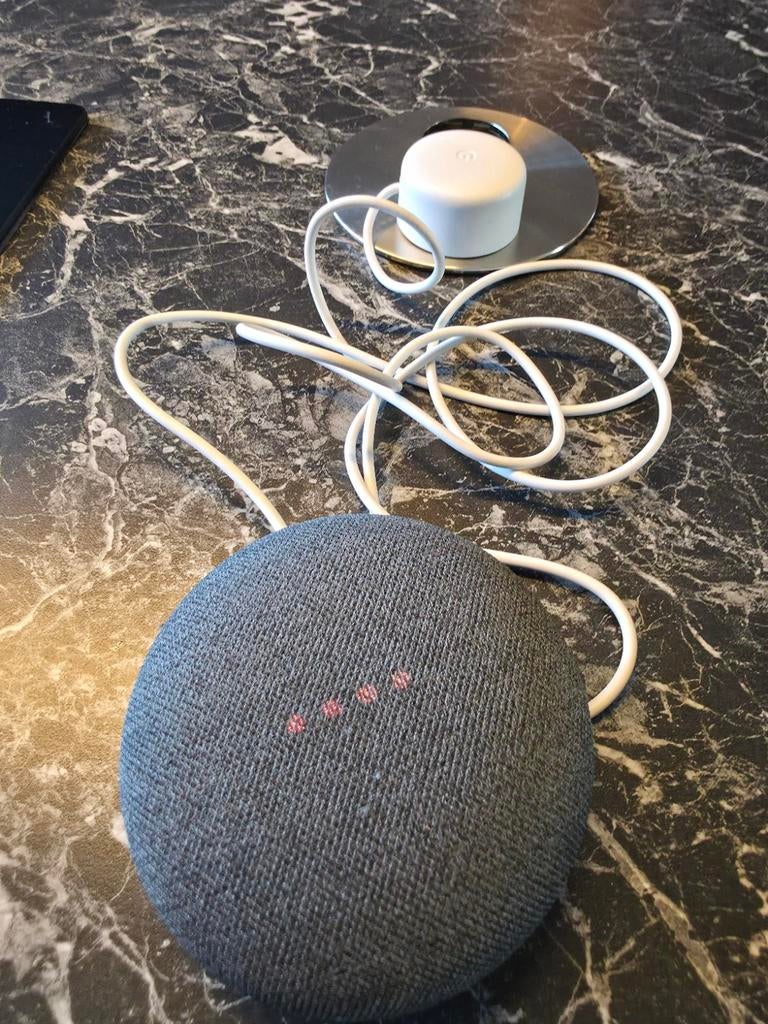 Google Nest Mini (2e generatie) Grijs/Zwart, Ophalen of Verzenden