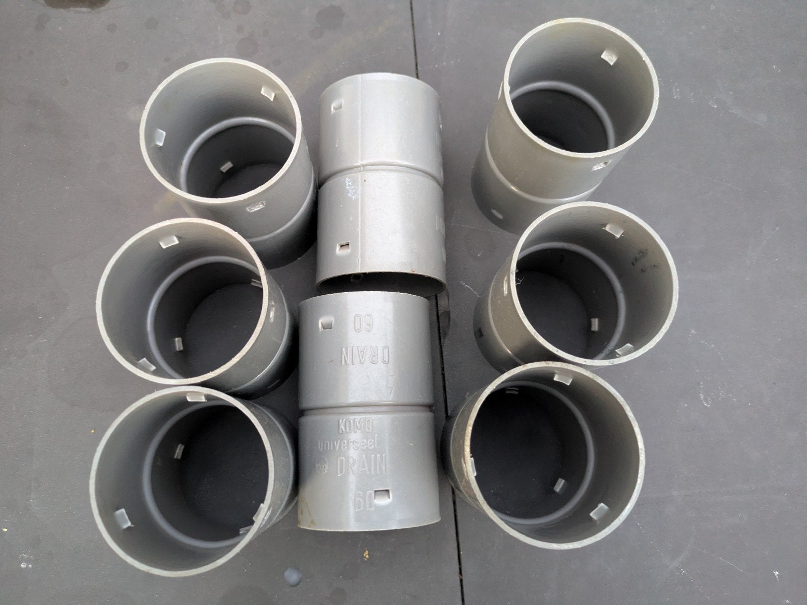 KOMO Universeel - Drainage koppelstukken 60 mm, Tuin en Terras, Ophalen, Nieuw