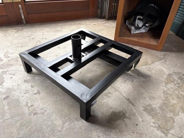 Parasolvoet 60cmx60 cmx15cm zwart,  Ø5cm, Ophalen of Verzenden, Nieuw, Minder dan 1 meter, Parasolvoet