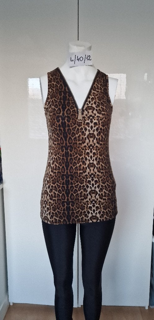 Moda MFA topje maat L/40, Bruin, Maat 42/44 (L), Ophalen of Verzenden, Zonder mouw