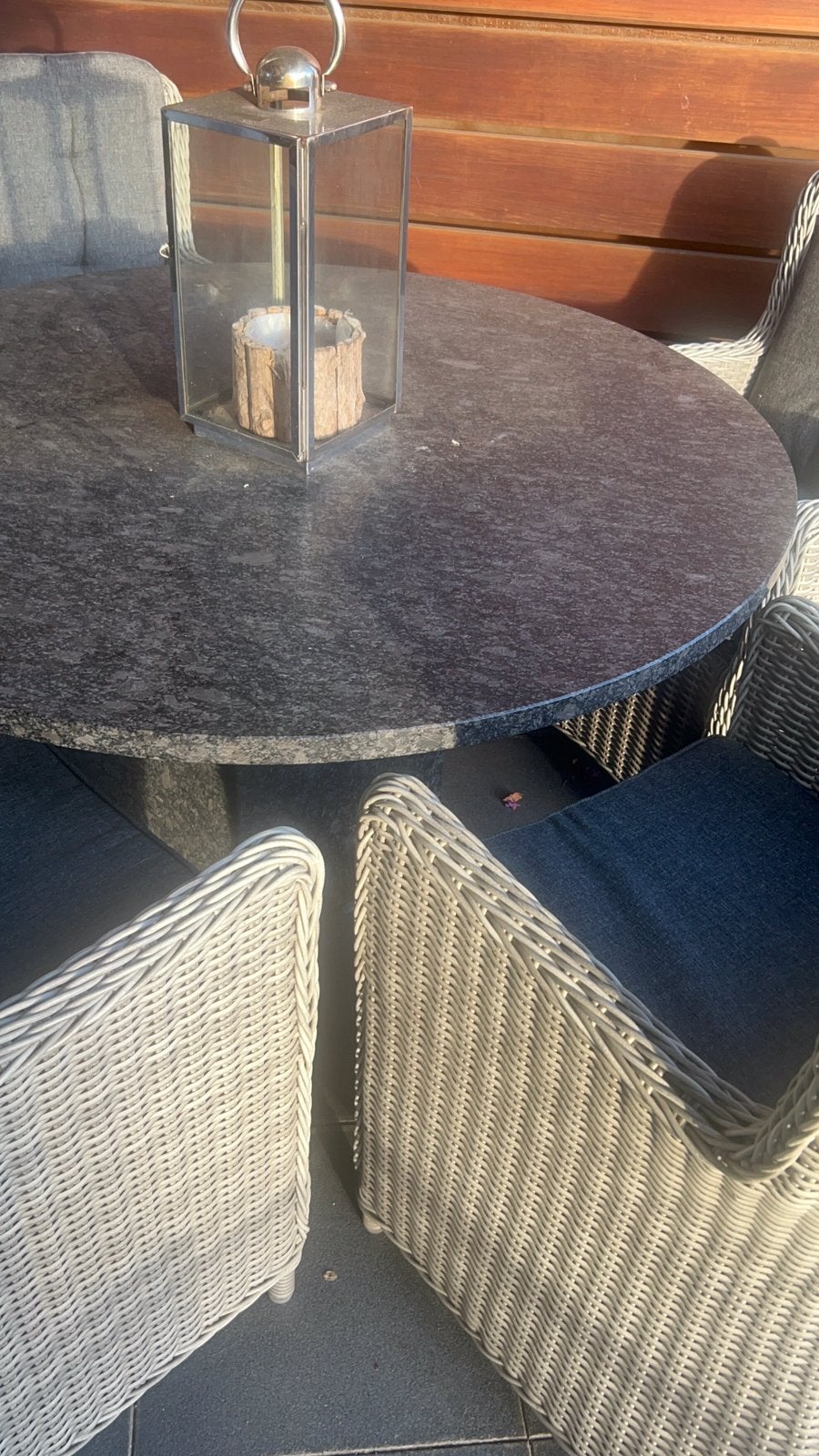 Tuin/buiten meubels, Tuin en Terras, Ophalen, 4 zitplaatsen, Gebruikt, Wicker