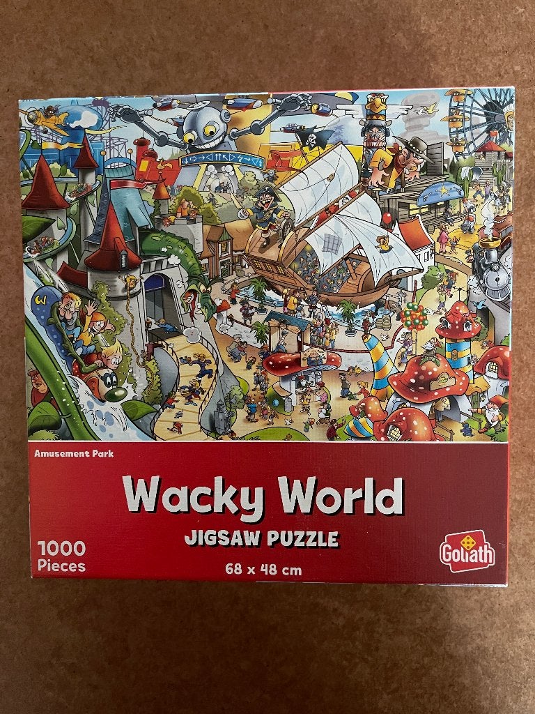 Wacky World puzzel - Amusement Park - 1000 stukjes, Ophalen of Verzenden, 500 t/m 1500 stukjes, Zo goed als nieuw, Legpuzzel
