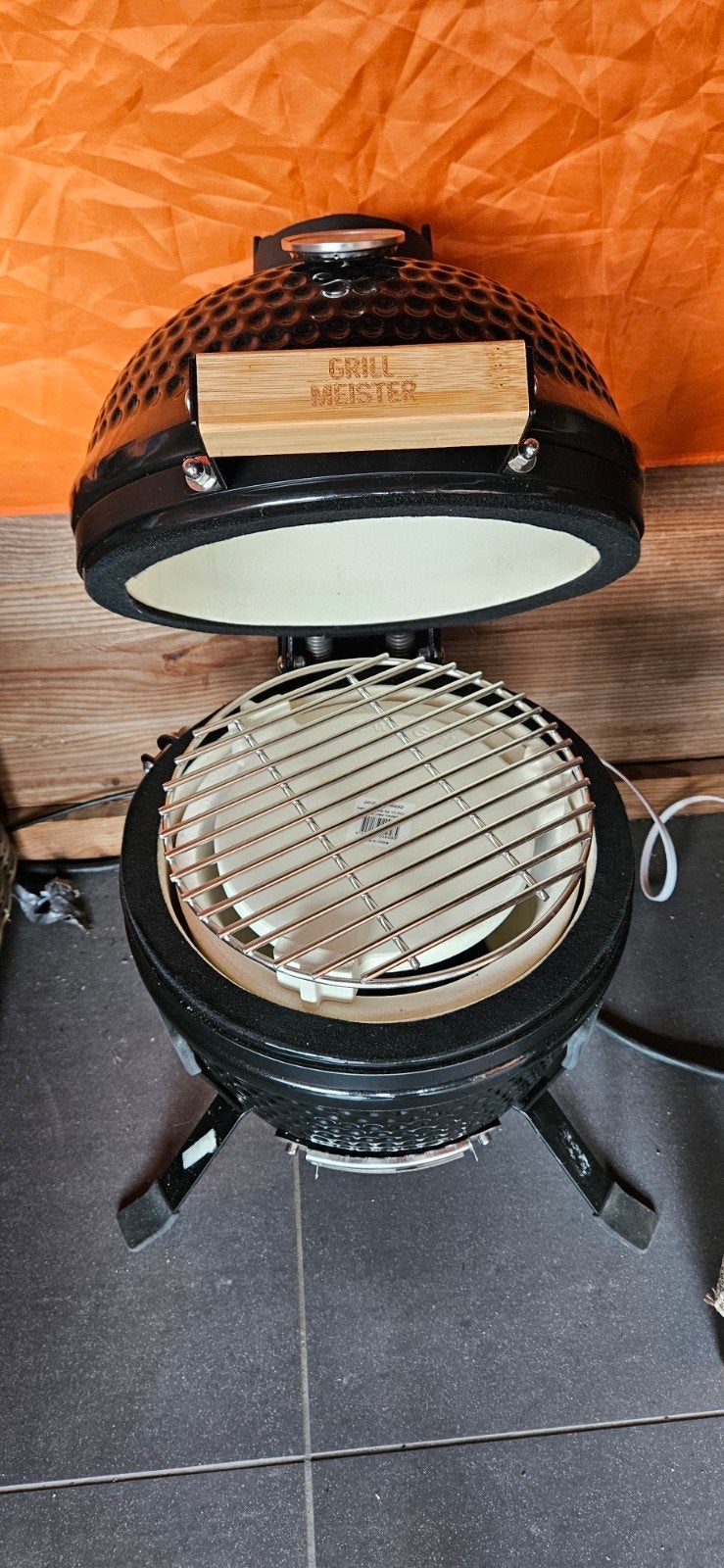 Kamado Compact met hitteschild voor indirecte gerechten, Tuin en Terras, Ophalen, Nieuw, Grill Meister