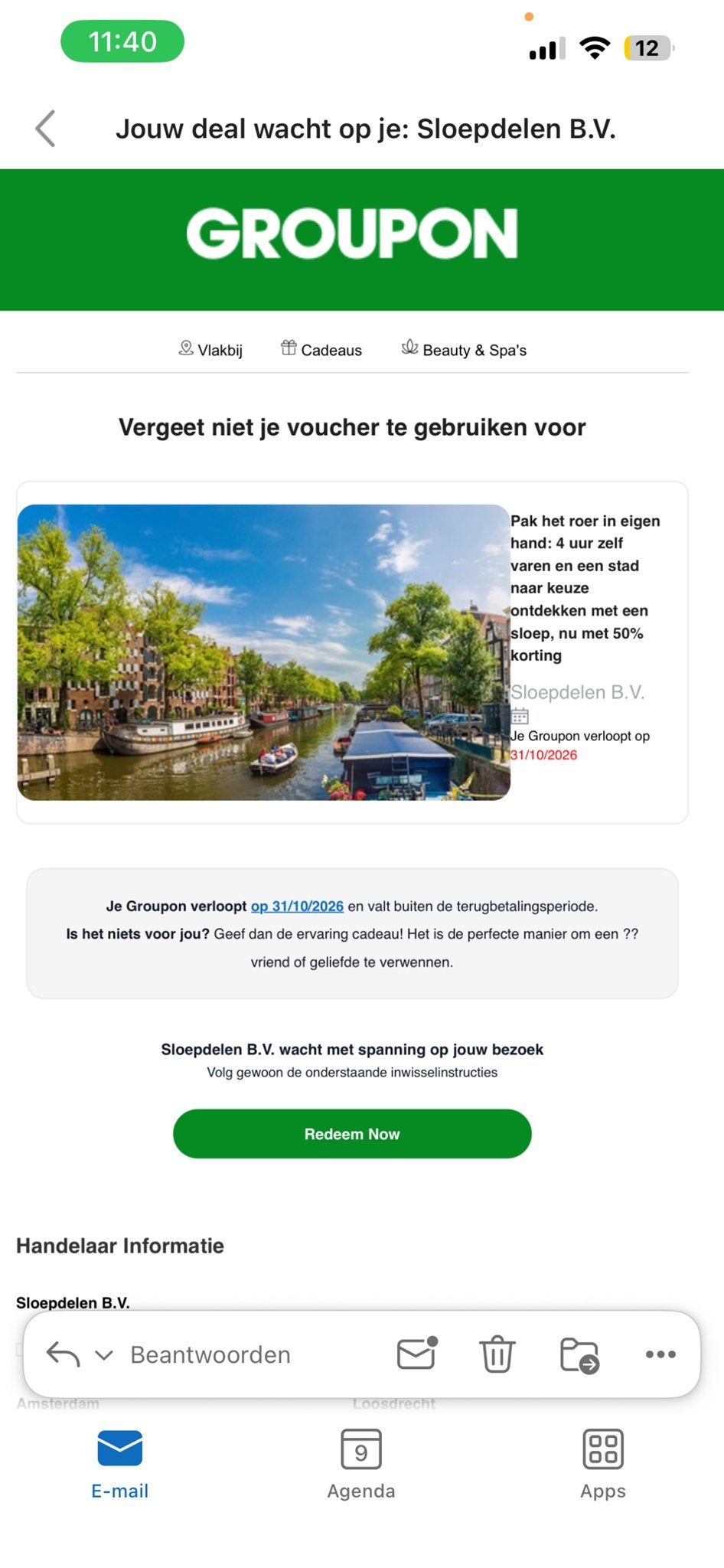 Voucher sloep huren maandag t/m vrijdag, Tickets en Kaartjes