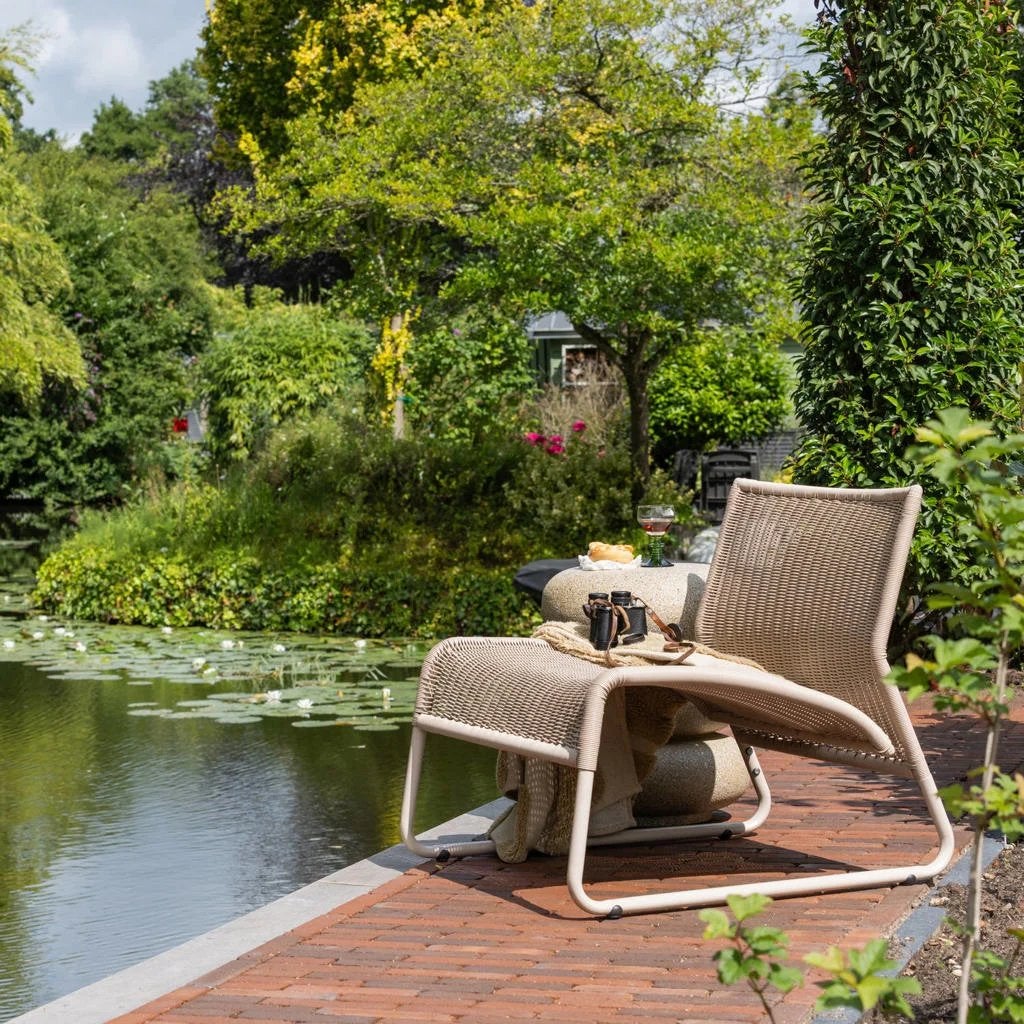 Woood tuinstoel West zand showroom, Tuin en Terras, Ophalen, Nieuw, Aluminium
