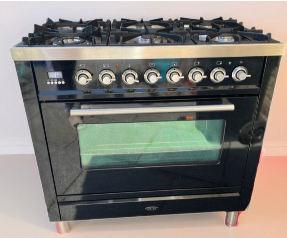 Boretti gasgornuis 6pits,werkt op propaangas, Gebruikt, 60 cm of meer, Ophalen of Verzenden, Energieklasse A of zuiniger