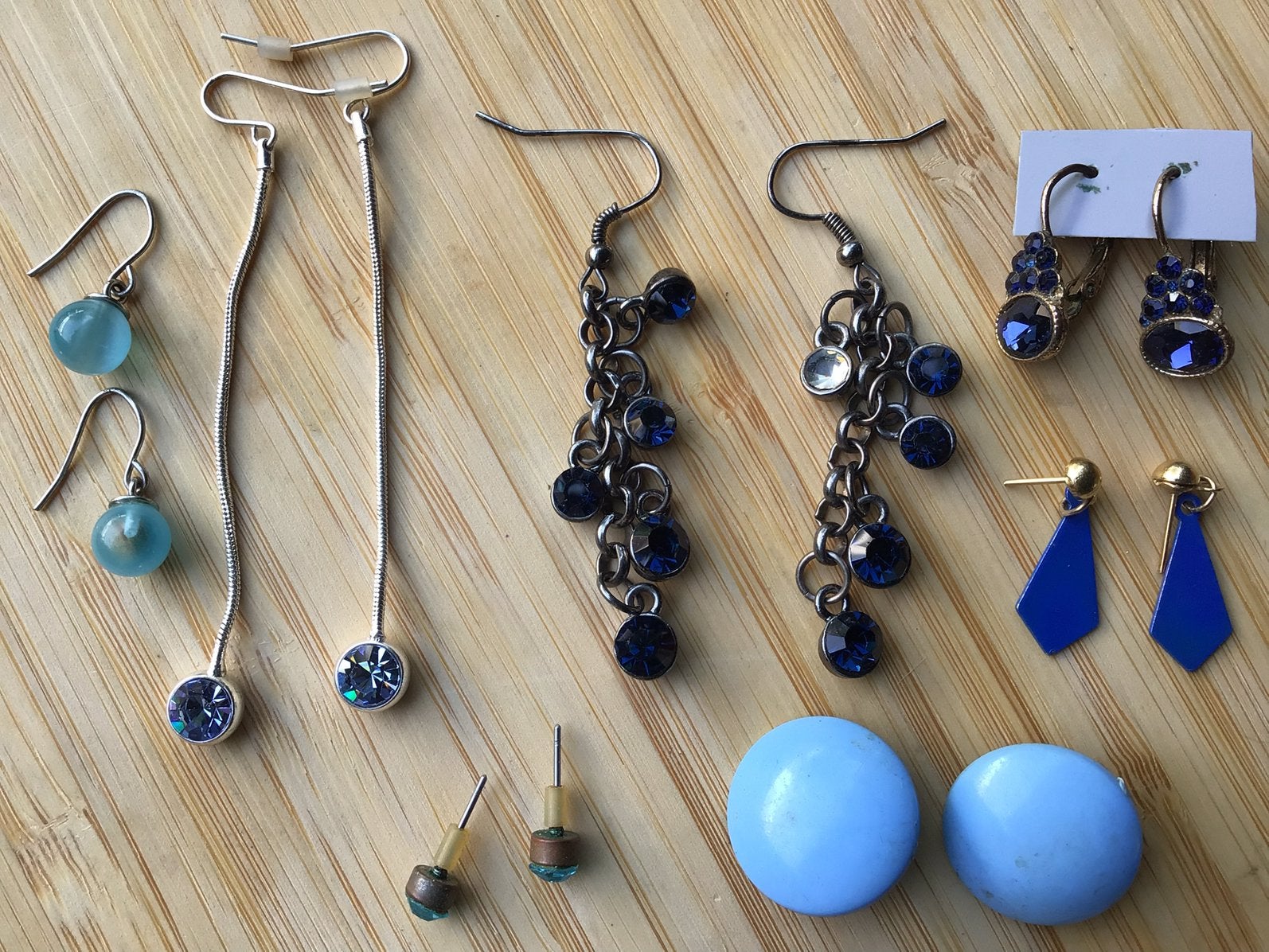 Diverse oorbellen, Ophalen of Verzenden, Zo goed als nieuw, Blauw, Overige materialen