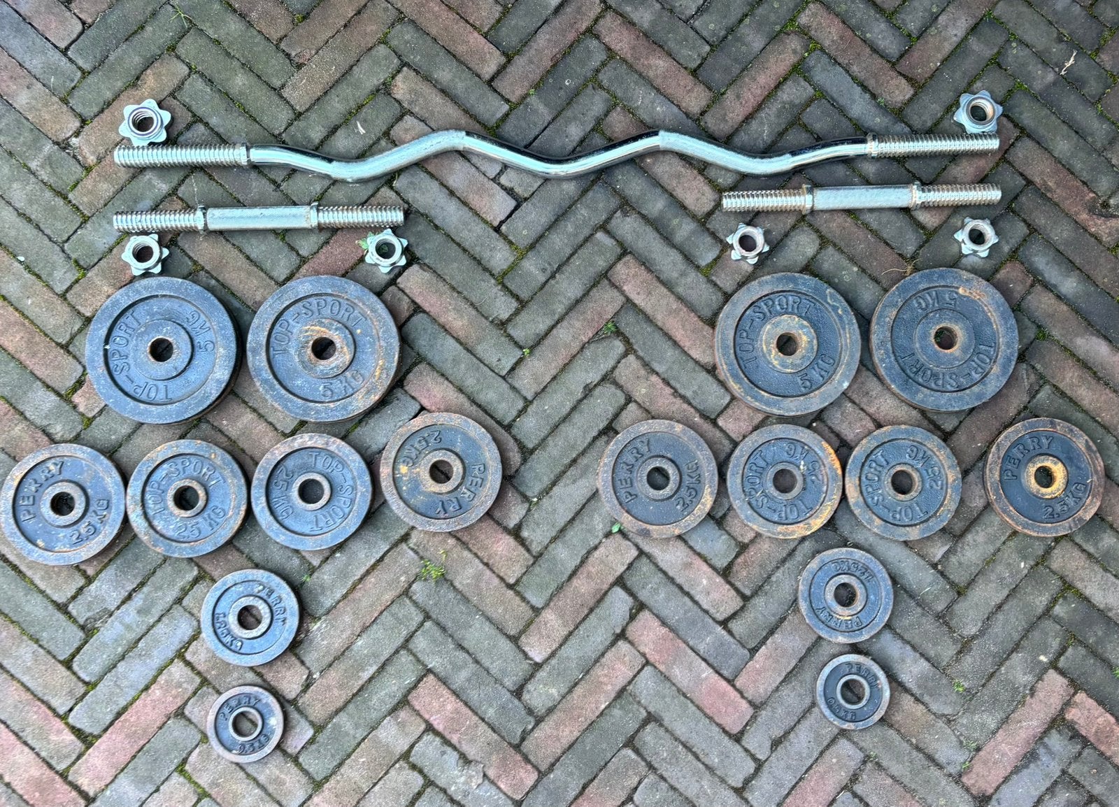 Outdoor ez curl dumbell set, Ophalen, Gebruikt, Dumbbell
