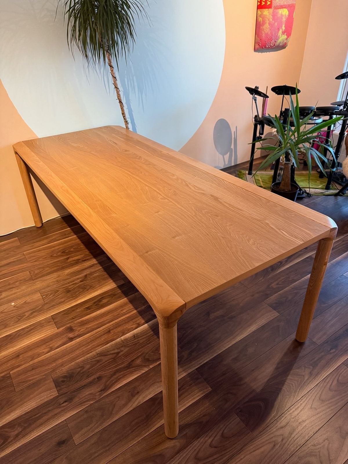 Storm eettafel 220x90 cm Naturel - Perfecte staat, 200 cm of meer, Zo goed als nieuw, Vijf personen of meer, Rechthoekig