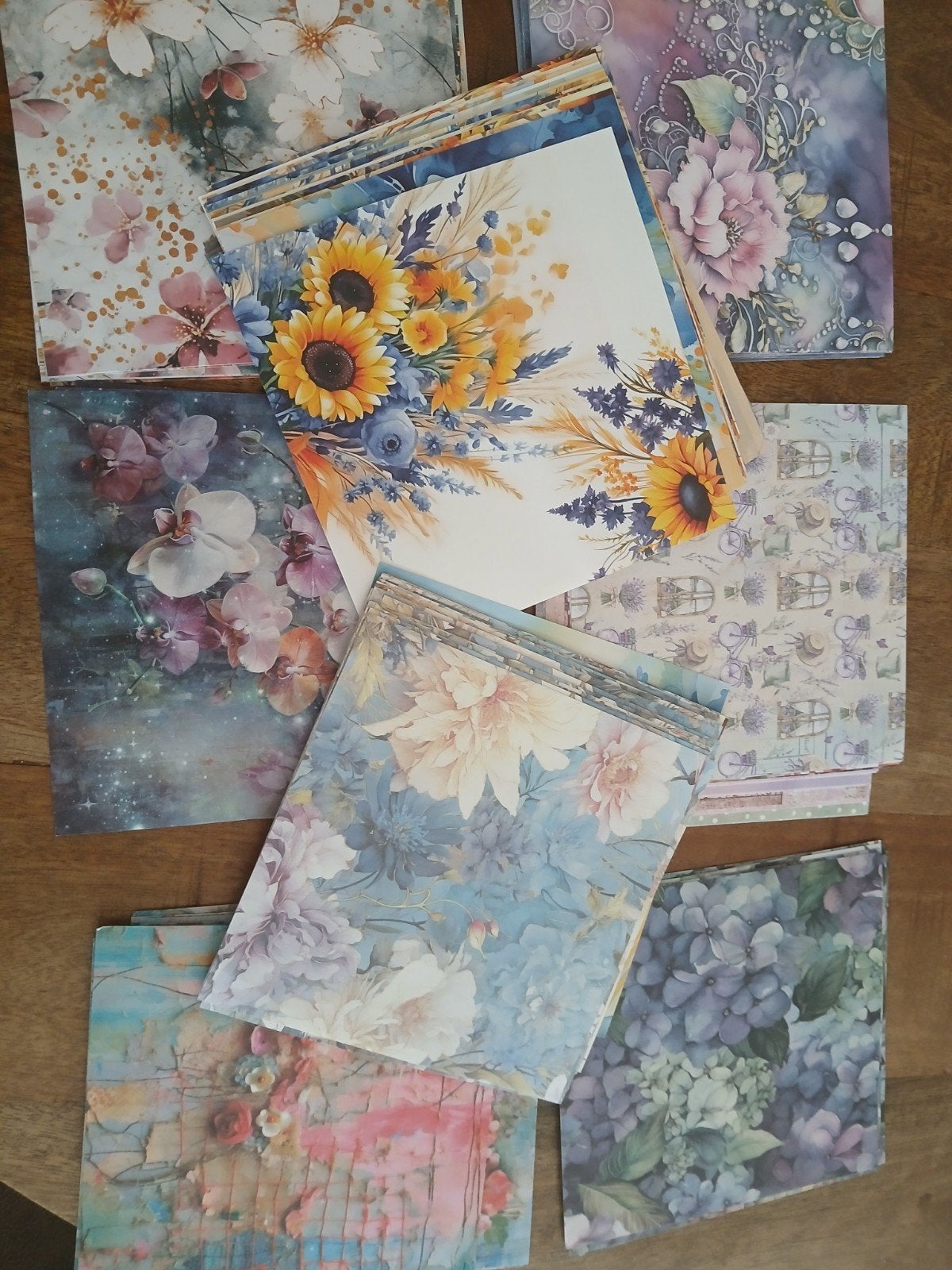 Knutselpapier 15x15 cm met diverse achtergronden, Hobby en Vrije tijd, Knutselen, Ophalen, Nieuw, Knutselmateriaal