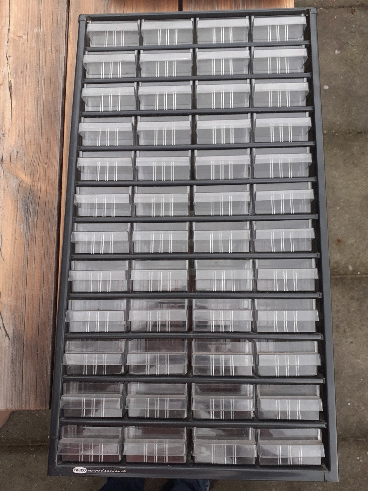Raaco Professional onderdelenkast met 44 laden, Gebruikt, 40 tot 60 cm, 50 tot 75 cm, Bak of Kist
