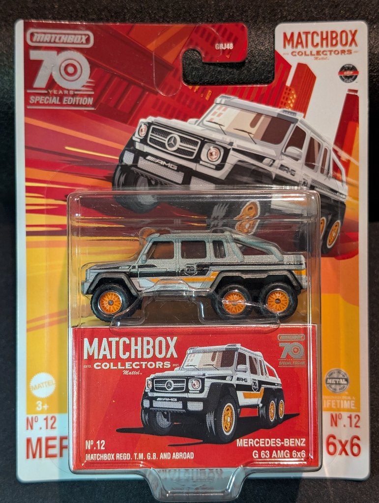 Matchbox Mercedes-benz G63 AMG 6x6 Collectors 70 years, Ophalen of Verzenden, Nieuw, Auto