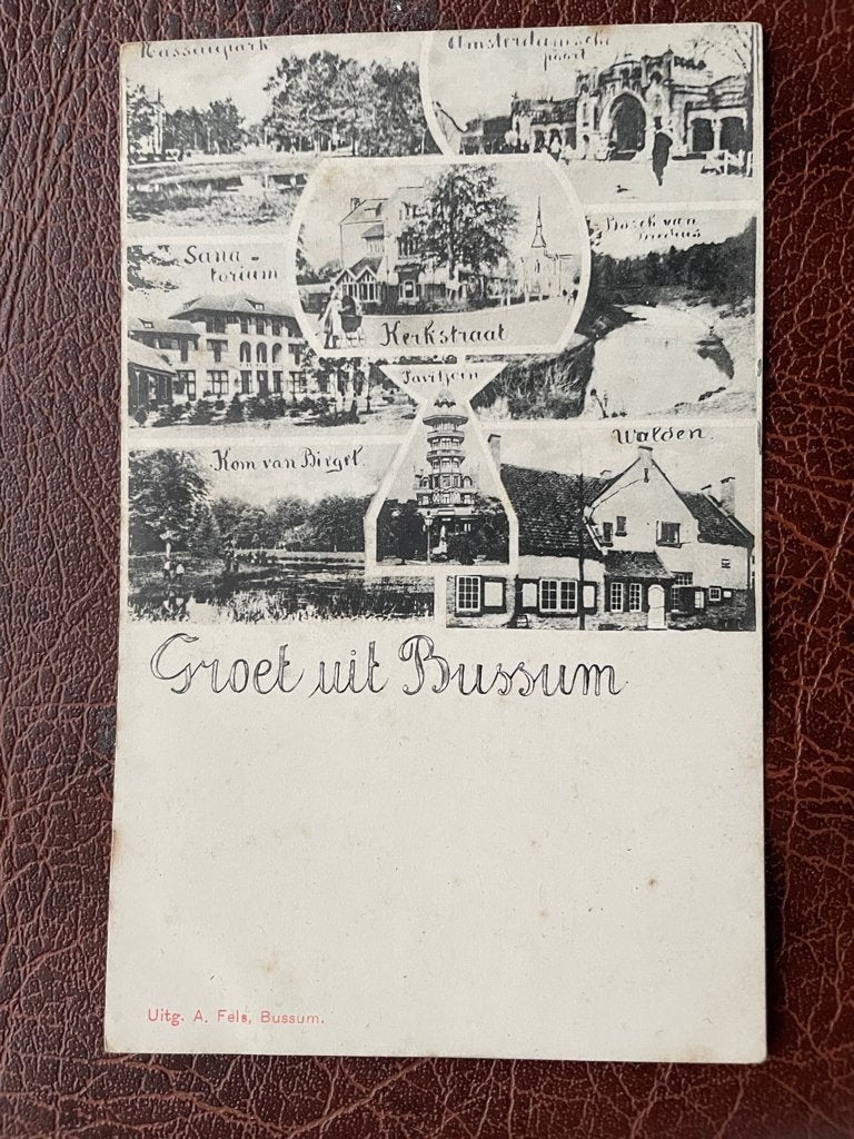 ansichtkaart van Bussum, Groet uit Bussum., Verzenden, 1920 tot 1940, Noord-Holland