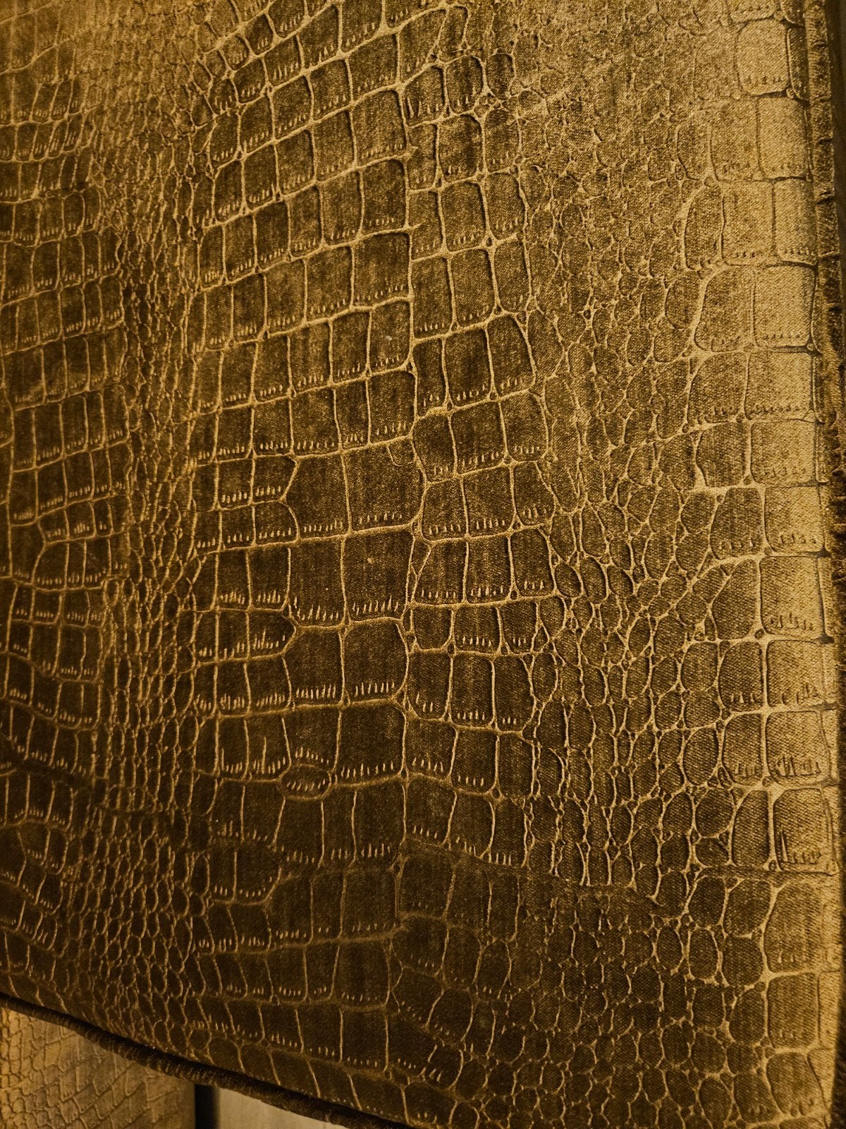 hoekbank croco motief. velvet /goud /brons.  nieuwsta, Ophalen, Zo goed als nieuw