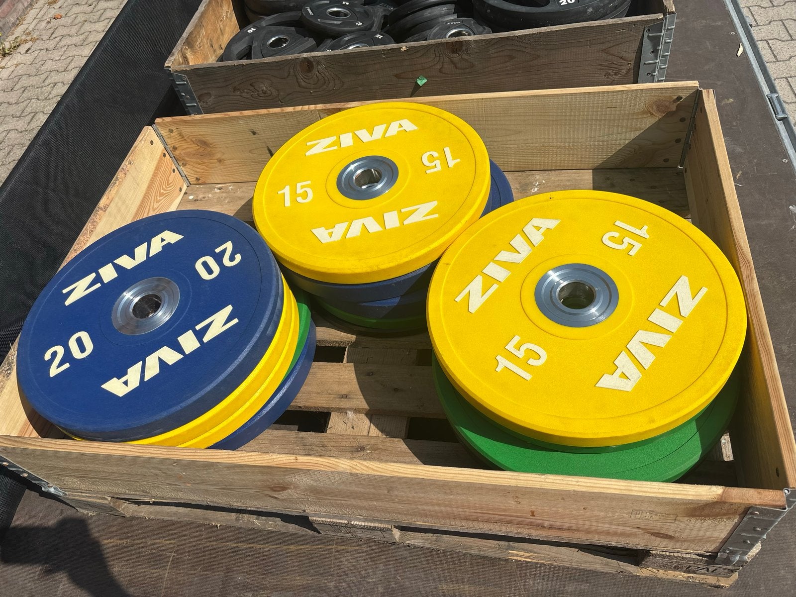 700 kg Ziva Competitie Bumper Plates - Nette Staat