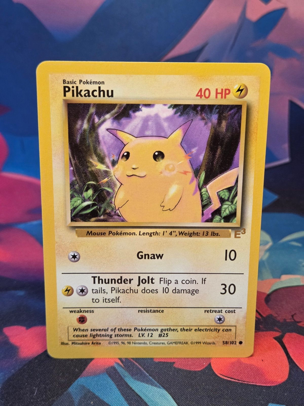 Pokémon Pikachu E3 Stamped Promo – Base Set 58/102 (NM/M), Ophalen of Verzenden, Zo goed als nieuw