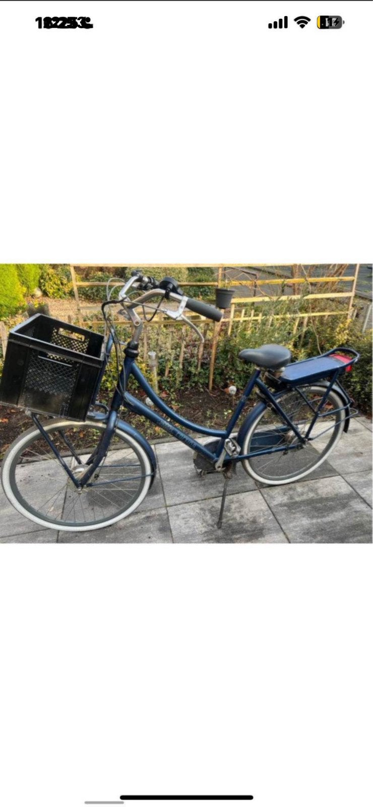blauwe elektrische cortina fiets met 2 accu’s, 50 tot 53 cm, Ophalen, Zo goed als nieuw, Versnellingen