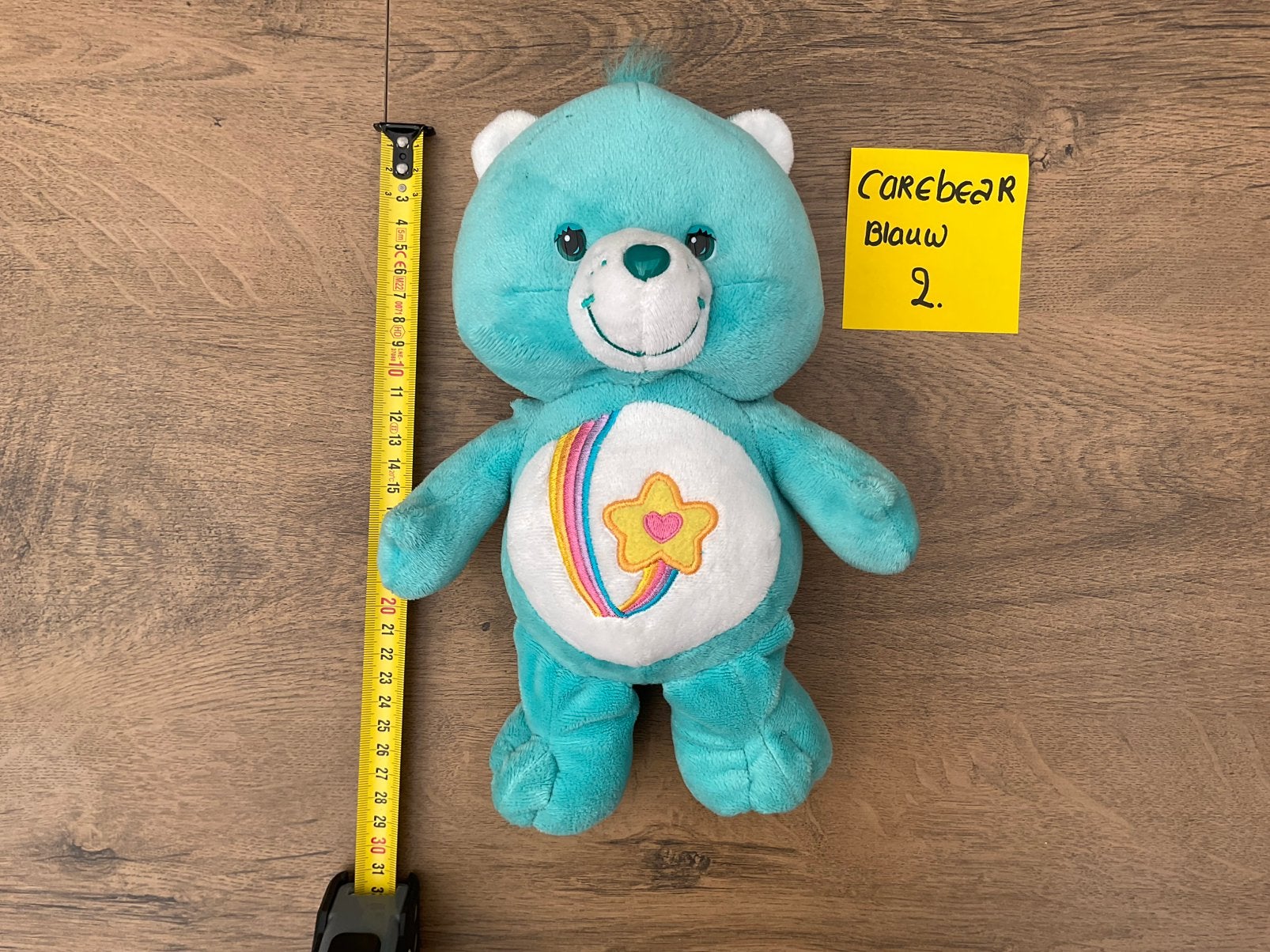 Nieuwe zgan vintage blauwe troetelbeer Carebear uit 2008, Ophalen, Nieuw, Stoffen beer, Overige merken