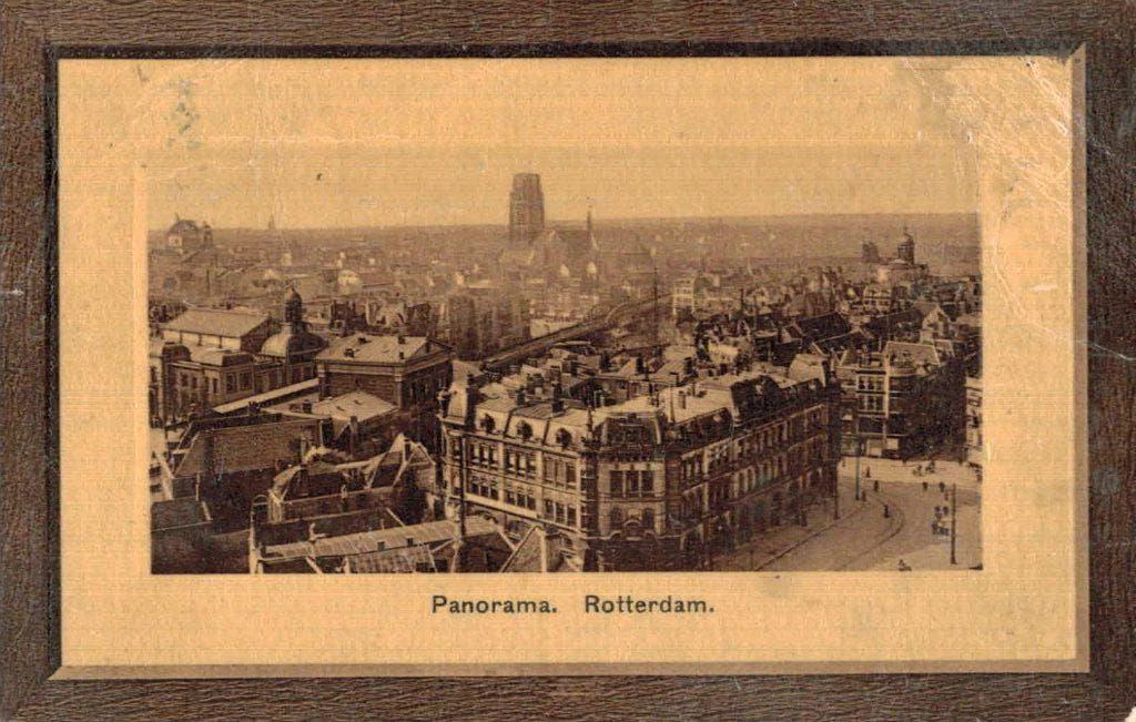 1914 ROTTERDAM Panorama in passepartout, Verzenden, Voor 1920, Gelopen, Zuid-Holland