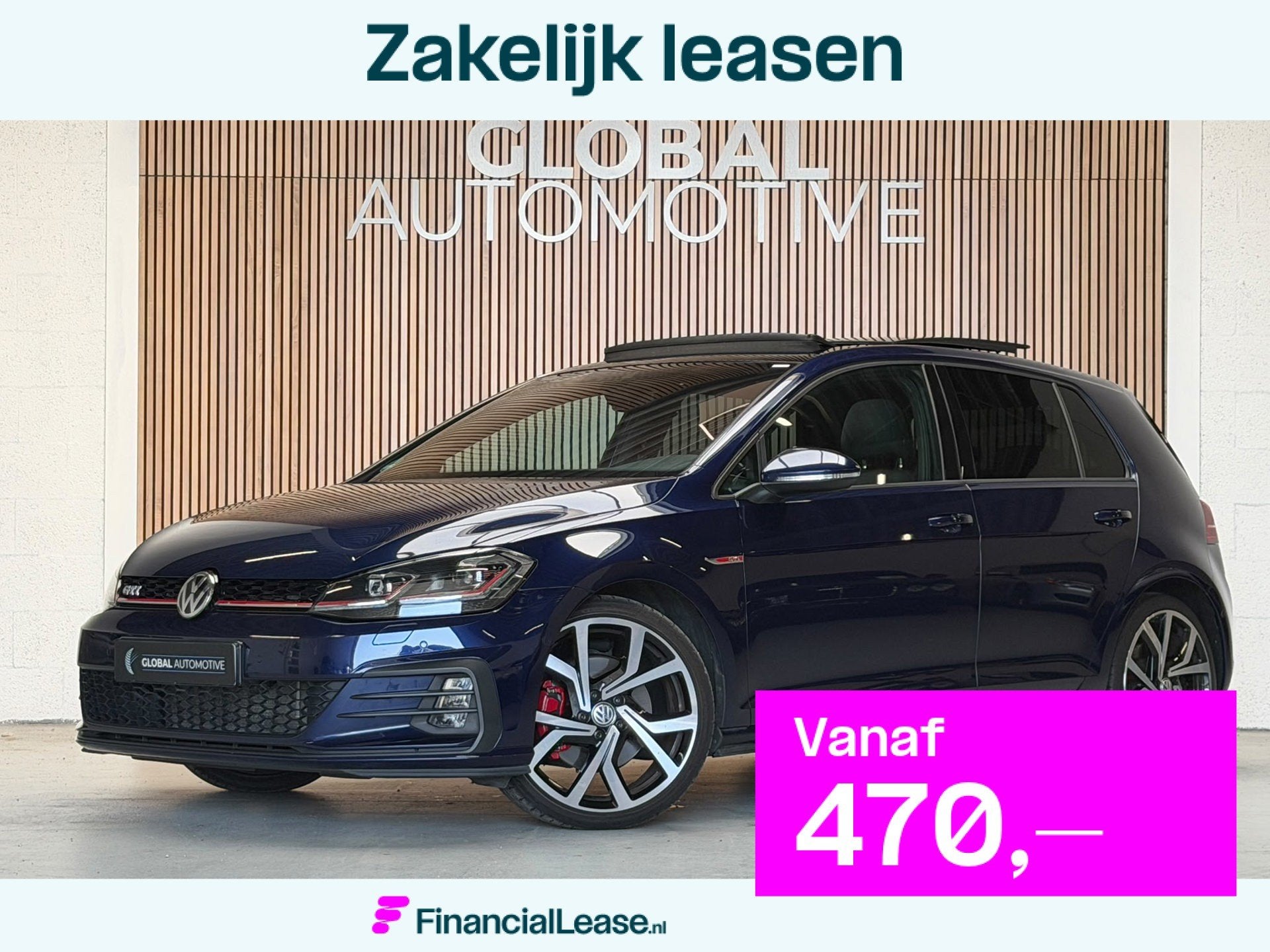 Volkswagen Golf 2.0 TSI GTI - VIRTUAL - PANORAMADAK - DYNAUD, Stof, Gebruikt, 4 cilinders, Blauw