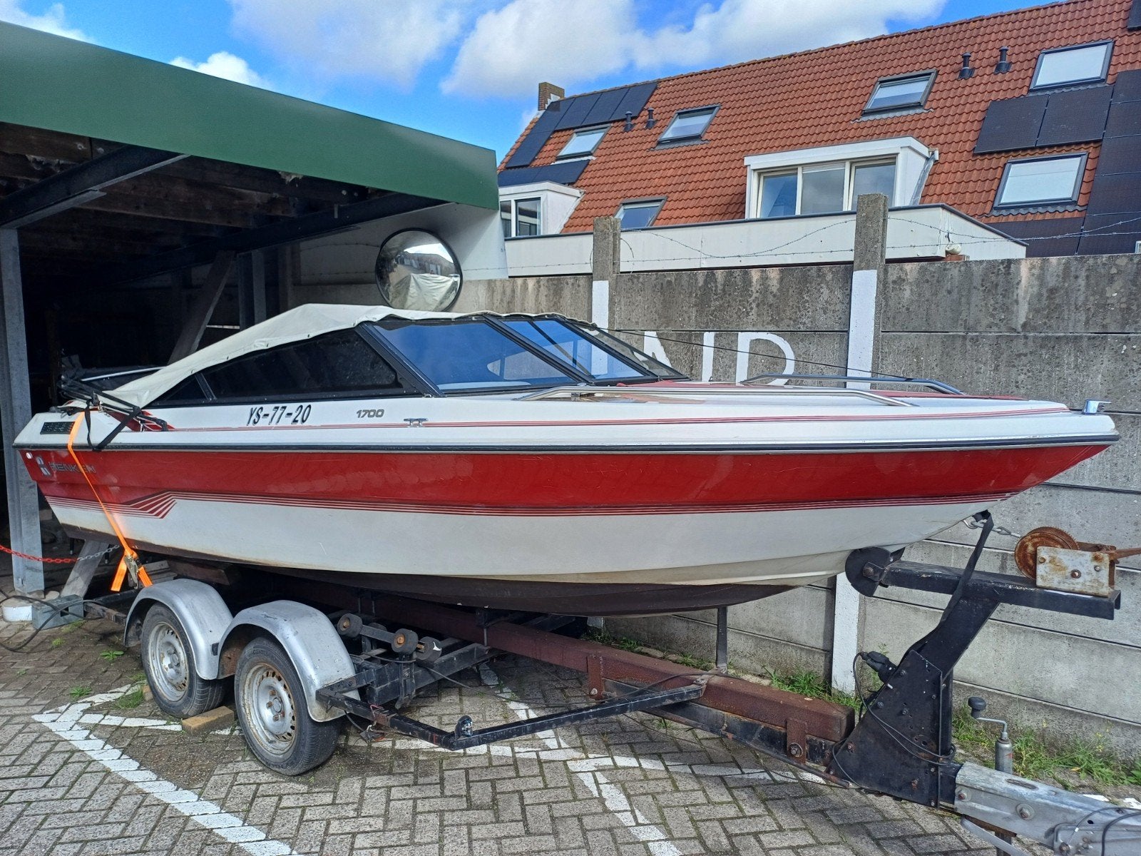 Renken 1700 met 25 pk 4 takt en trailer vaarbewijsvrij, Ophalen, Overige merken, Gebruikt, Met afstandsbediening