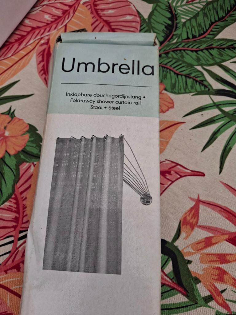 Sealskin Umbrella Inklapbare Douchegordijnstang, Huis en Inrichting, Badkamer | Badtextiel en Accessoires, Ophalen